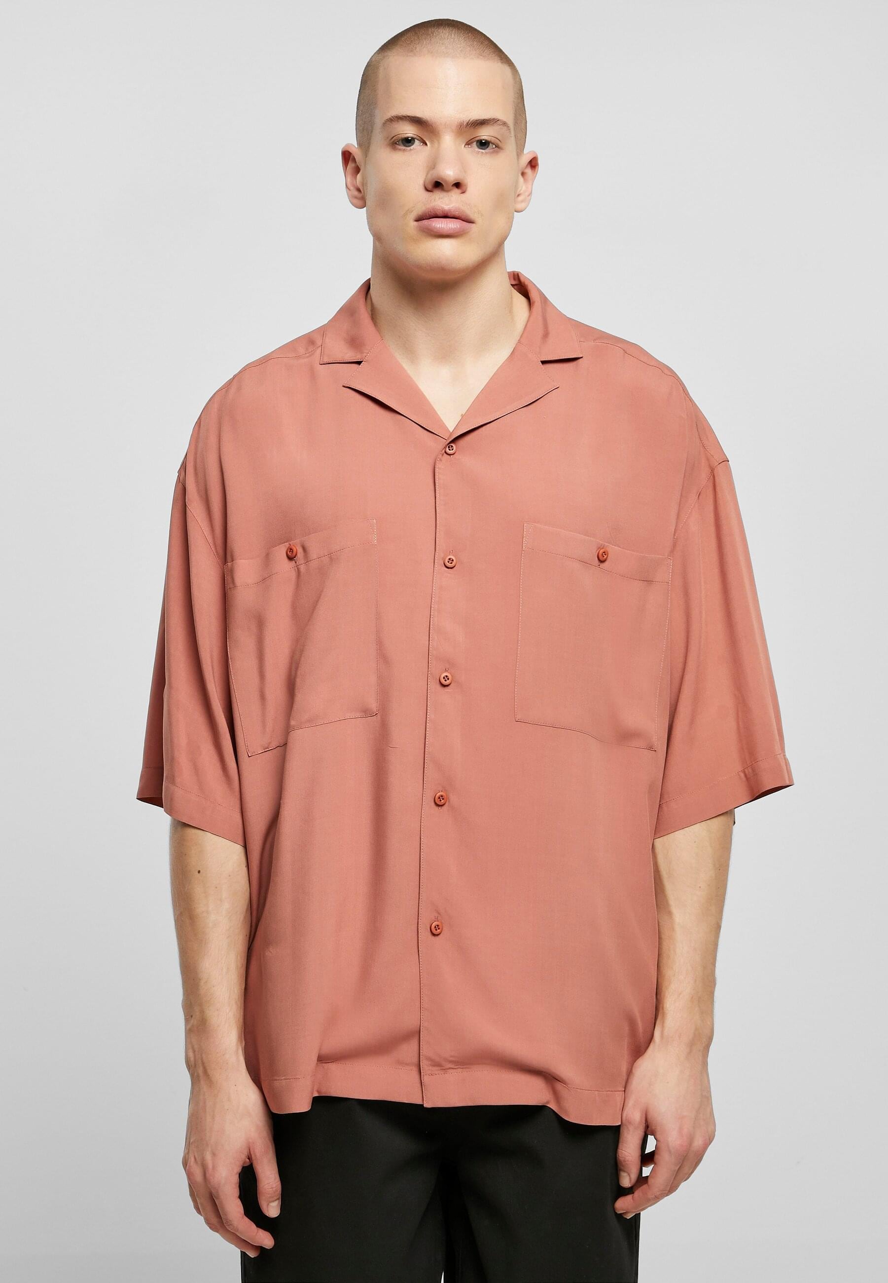 URBAN CLASSICS Langarmhemd »Urban Classics Herren Oversized Resort Shirt«, (1 tlg.)