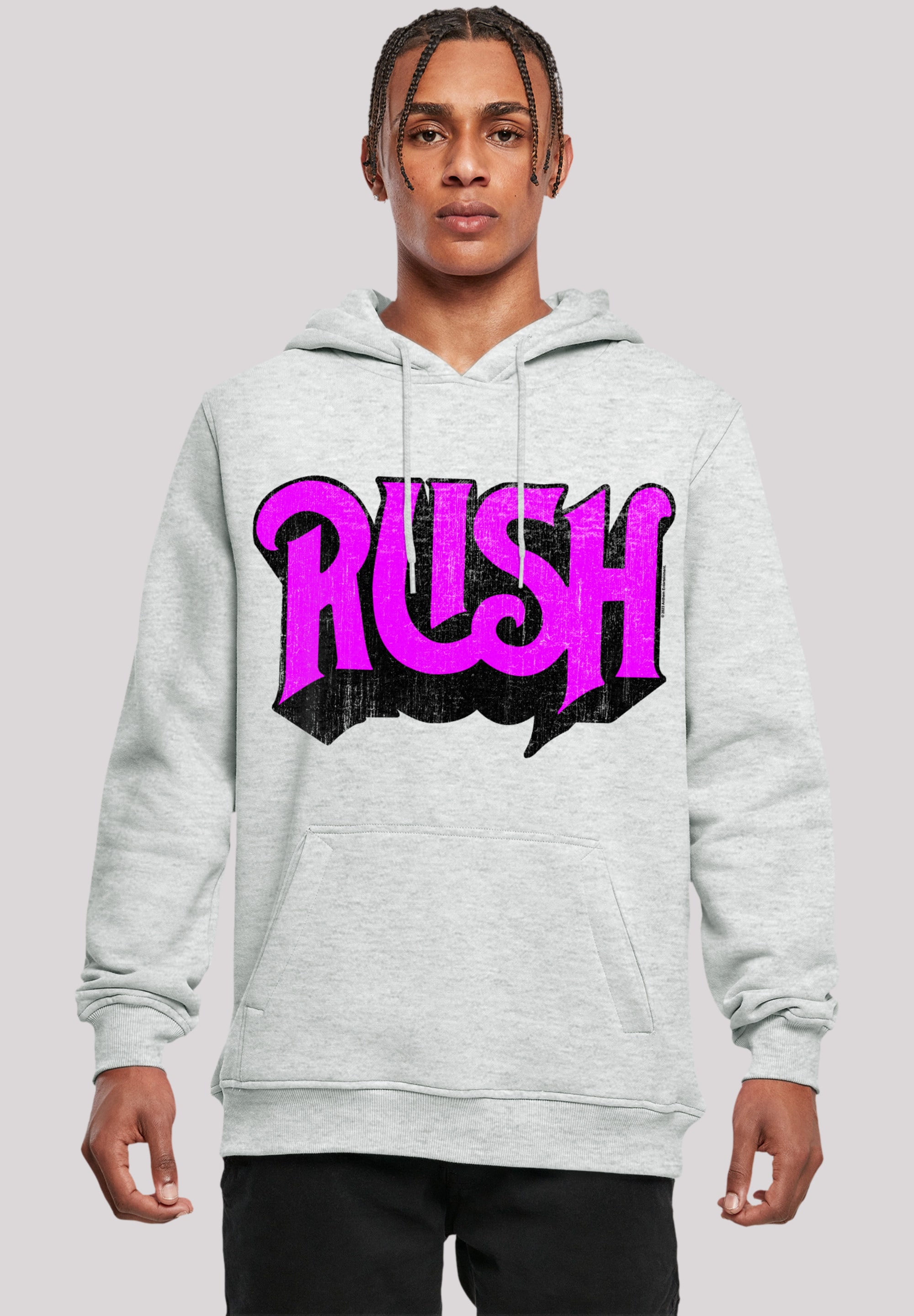 F4NT4STIC Rock »Rush Qualität Logo«, kaufen Kapuzenpullover BAUR Distressed ▷ | Premium Band