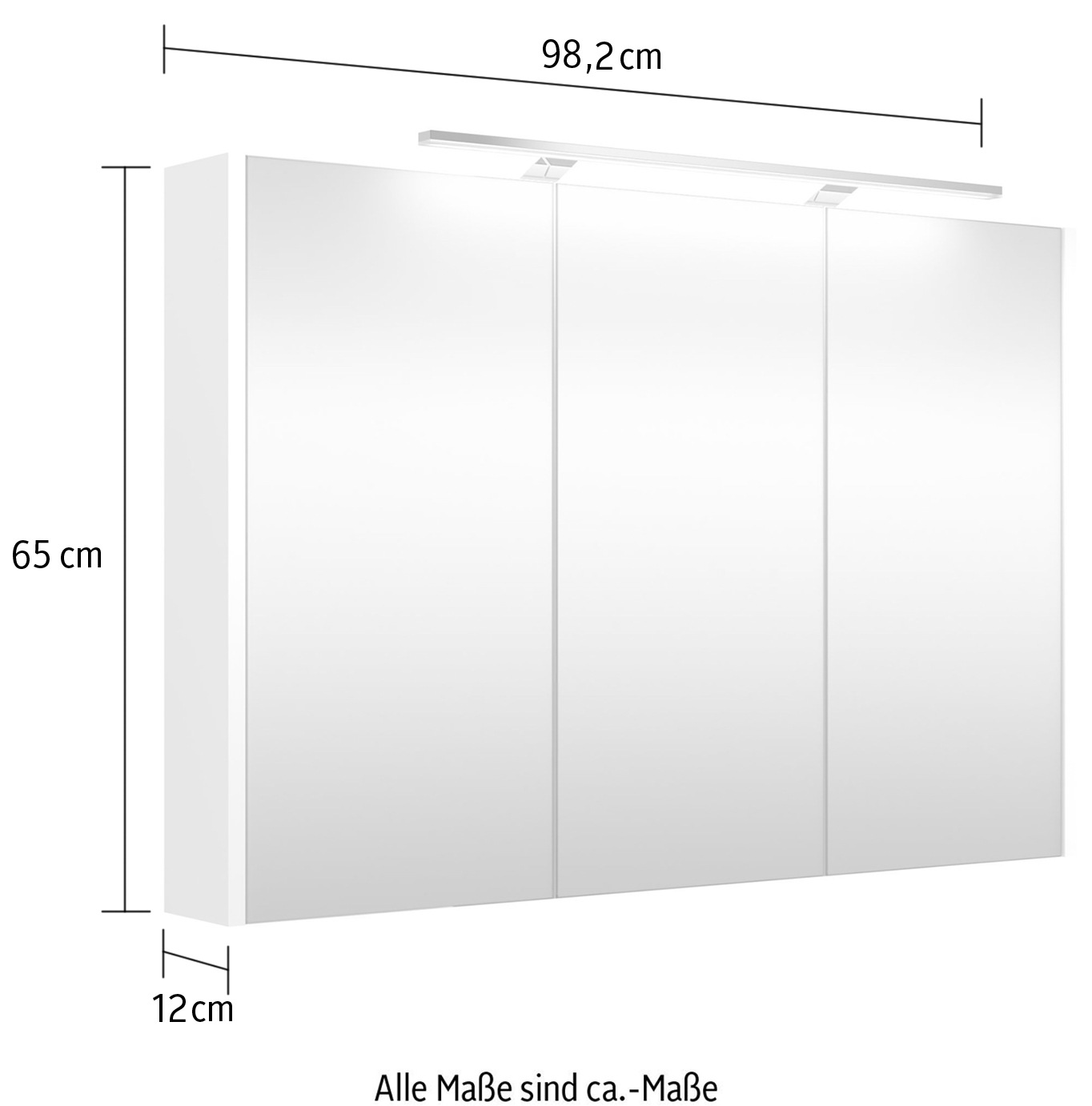 welltime Badezimmerspiegelschrank »Joy«, Breite 78 cm, mit 2 Türen, mit LED, IP 44