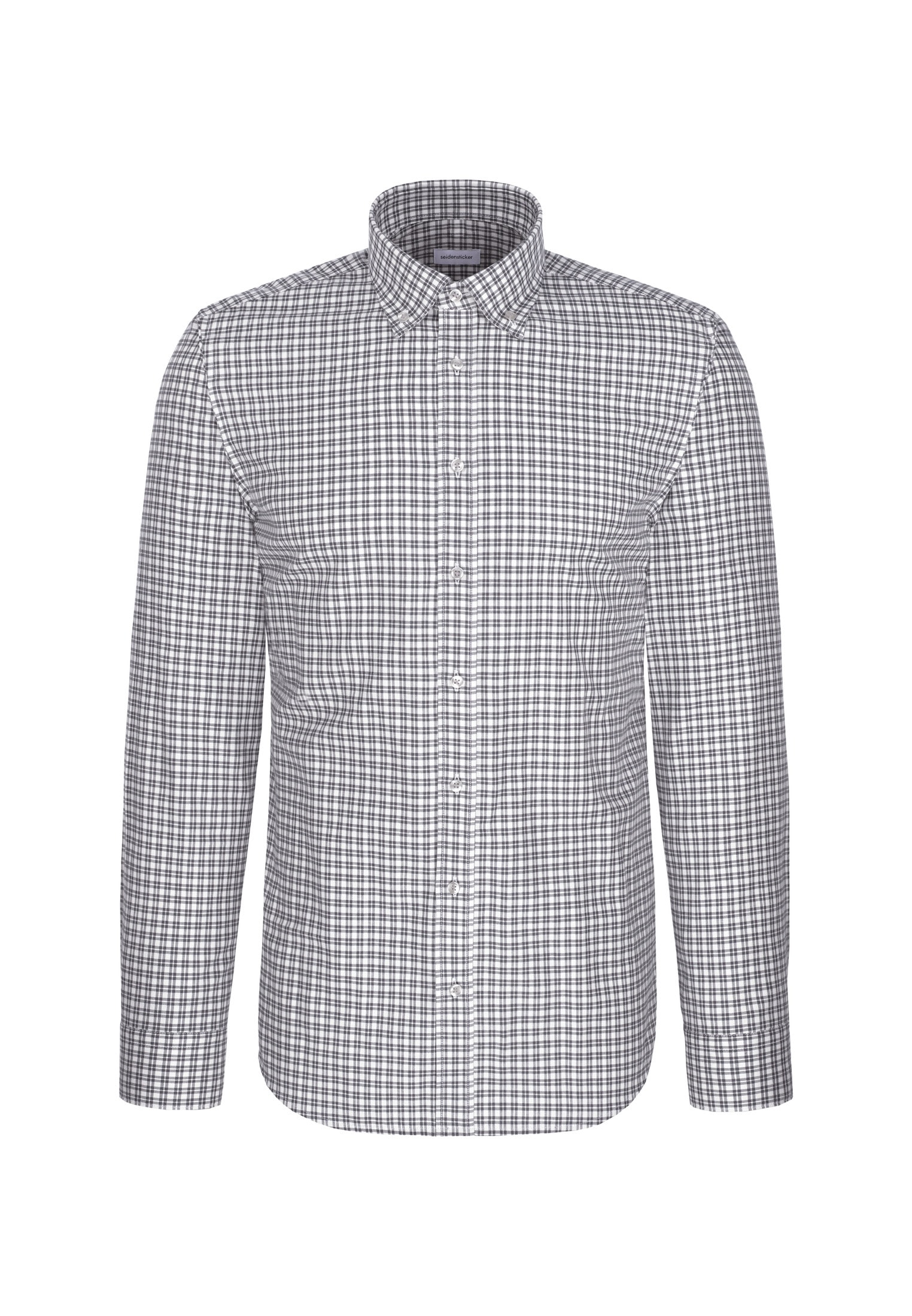 seidensticker Flanellhemd »Schwarze Rose« Slim 1/1 Button-Down-Kragen Karo