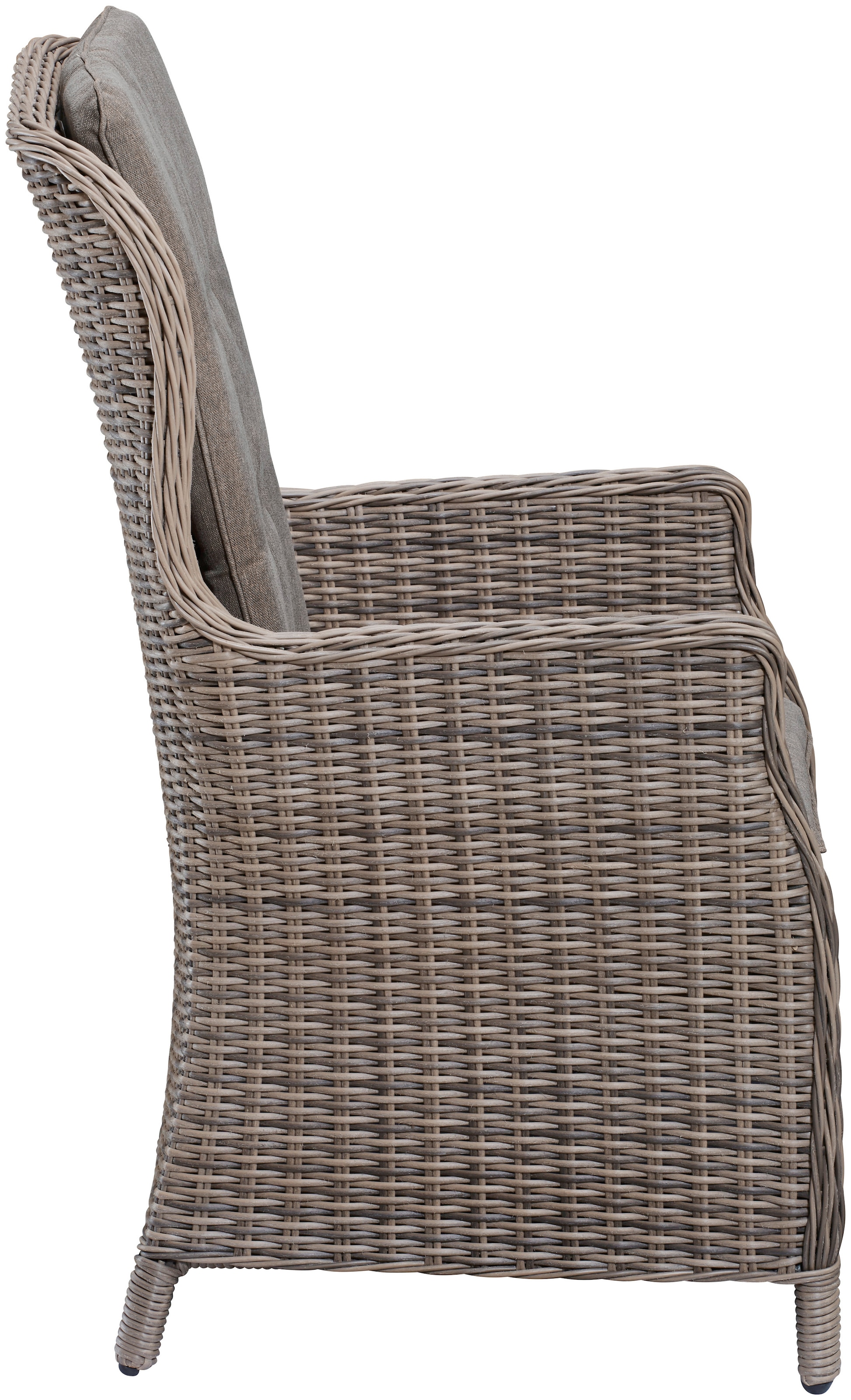 MERXX Garten-Essgruppe »Riviera«, (13 tlg., 6x Sessel inkl. Sitz- und Rückenkissen, 1x Tisch 200x100 cm), Polyrattan, Stahl, inkl. Auflagen, geeignet für 6 Personen