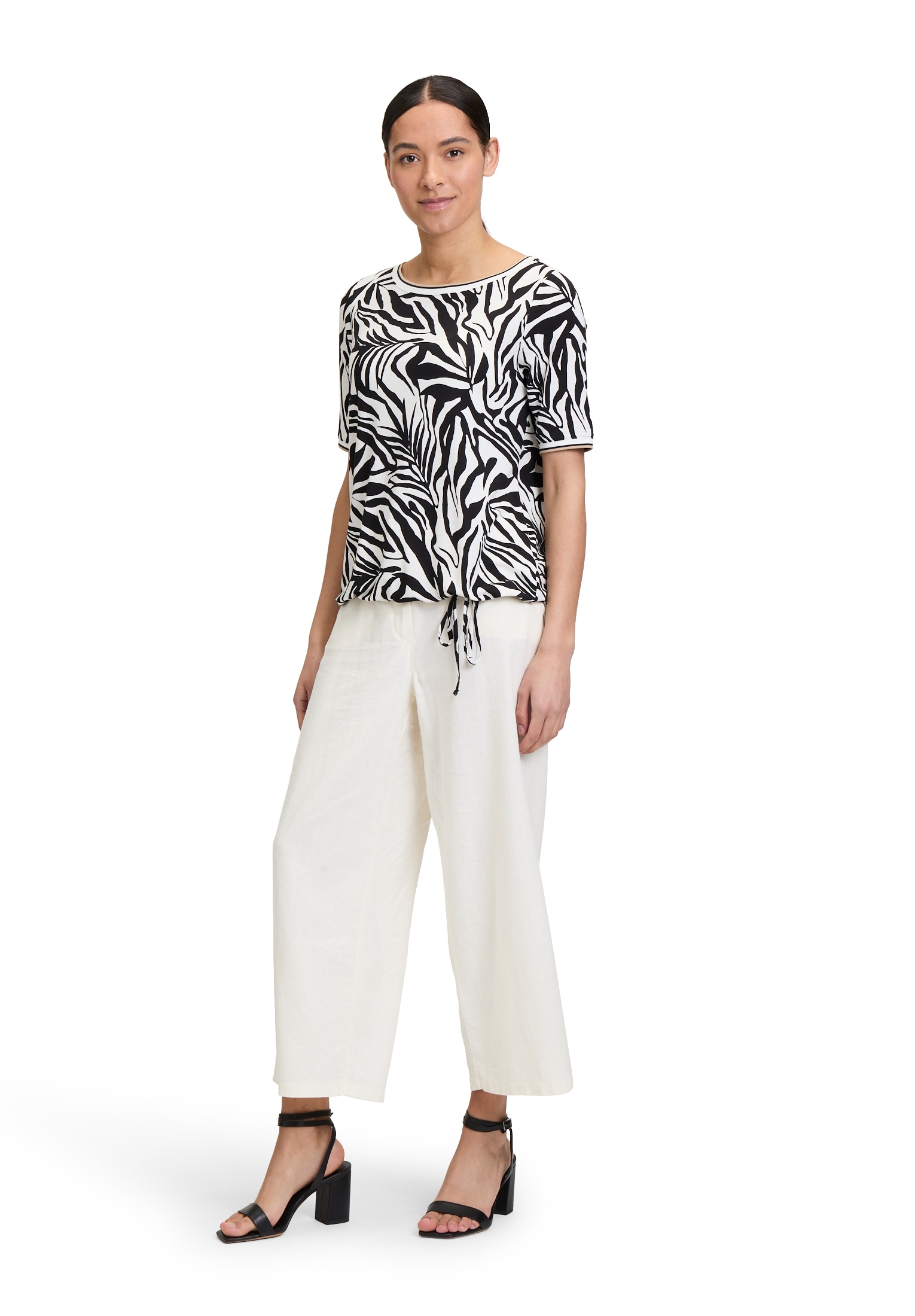 Betty Barclay Kurzarmshirt »Betty Barclay Damen Casual-Shirt mit Tunnelzug«, (1 tlg.), Rippbündchen