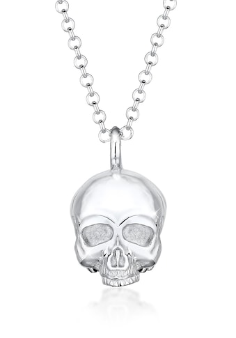 Lange Kette »Totenkopf Schädel Gothic 925 Sterling Silber«