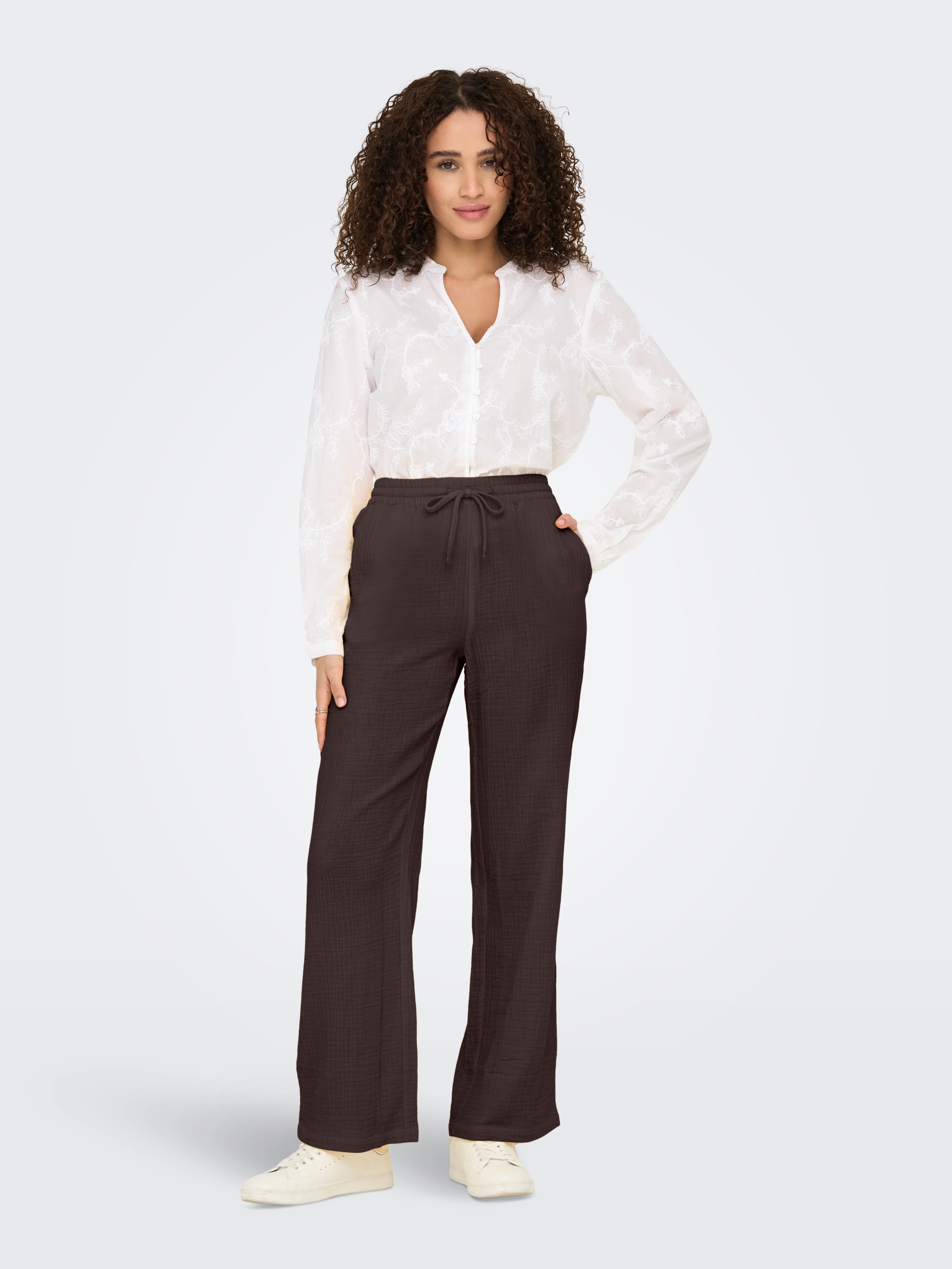 JDY Schlupfhose "JDYTHEIS LIFE WIDE PANT WVN NOOS" Baumwolle