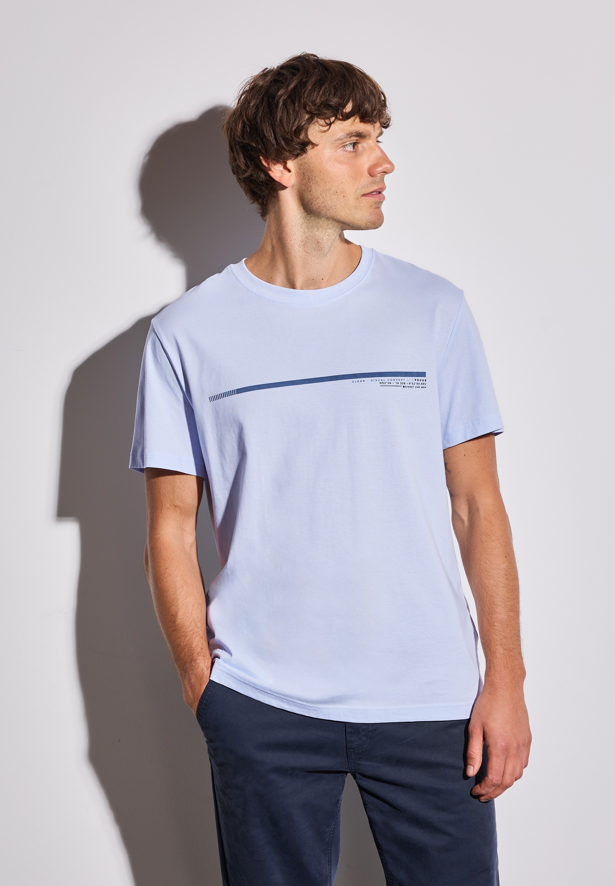 STREET ONE MEN T-Shirt aus reiner Baumwolle günstig online kaufen