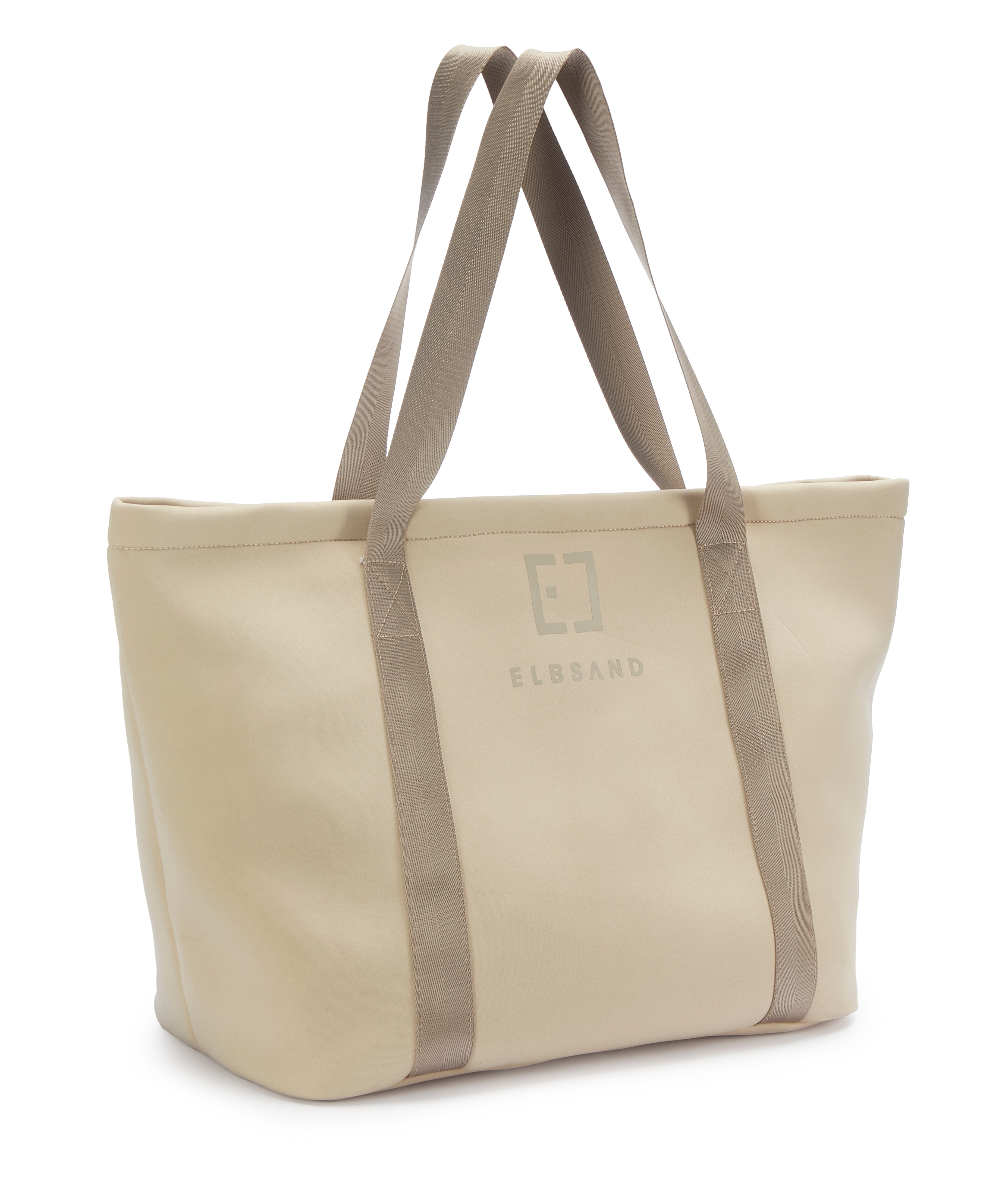 Elbsand Shopper "Henkeltasche, Sommertasche, Strandtasche, Saunatasche, Badetasche" NEU Einkaufstasche, große Handtasche im modischen Neopren-Look VEGAN
