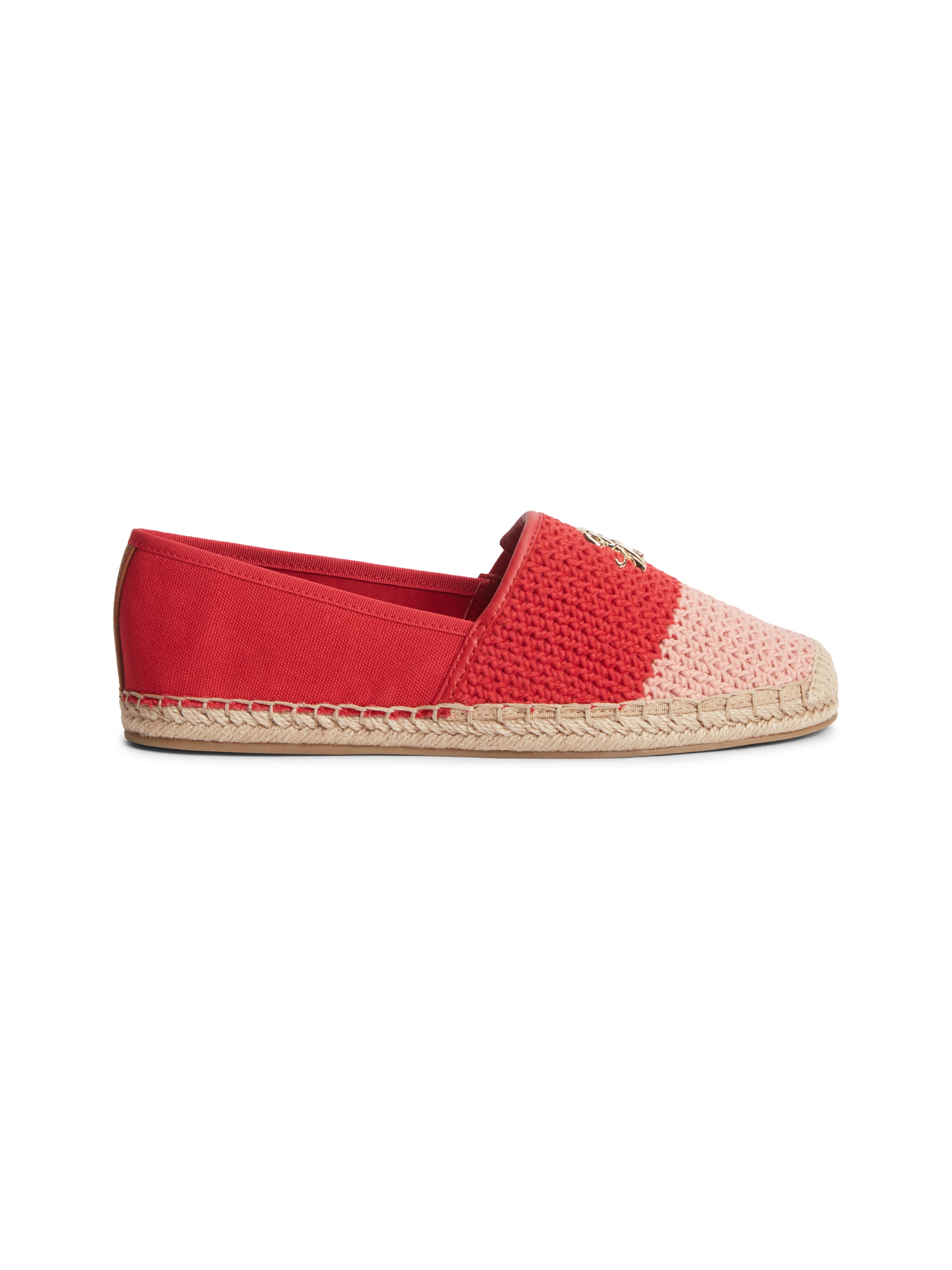 Tommy Hilfiger Espadrille »TH SCRIPT CROCHET ESPADRILLE«  Schlupfschuh, Sommerschuh, mit TH-Schmuckelement, schmale Form