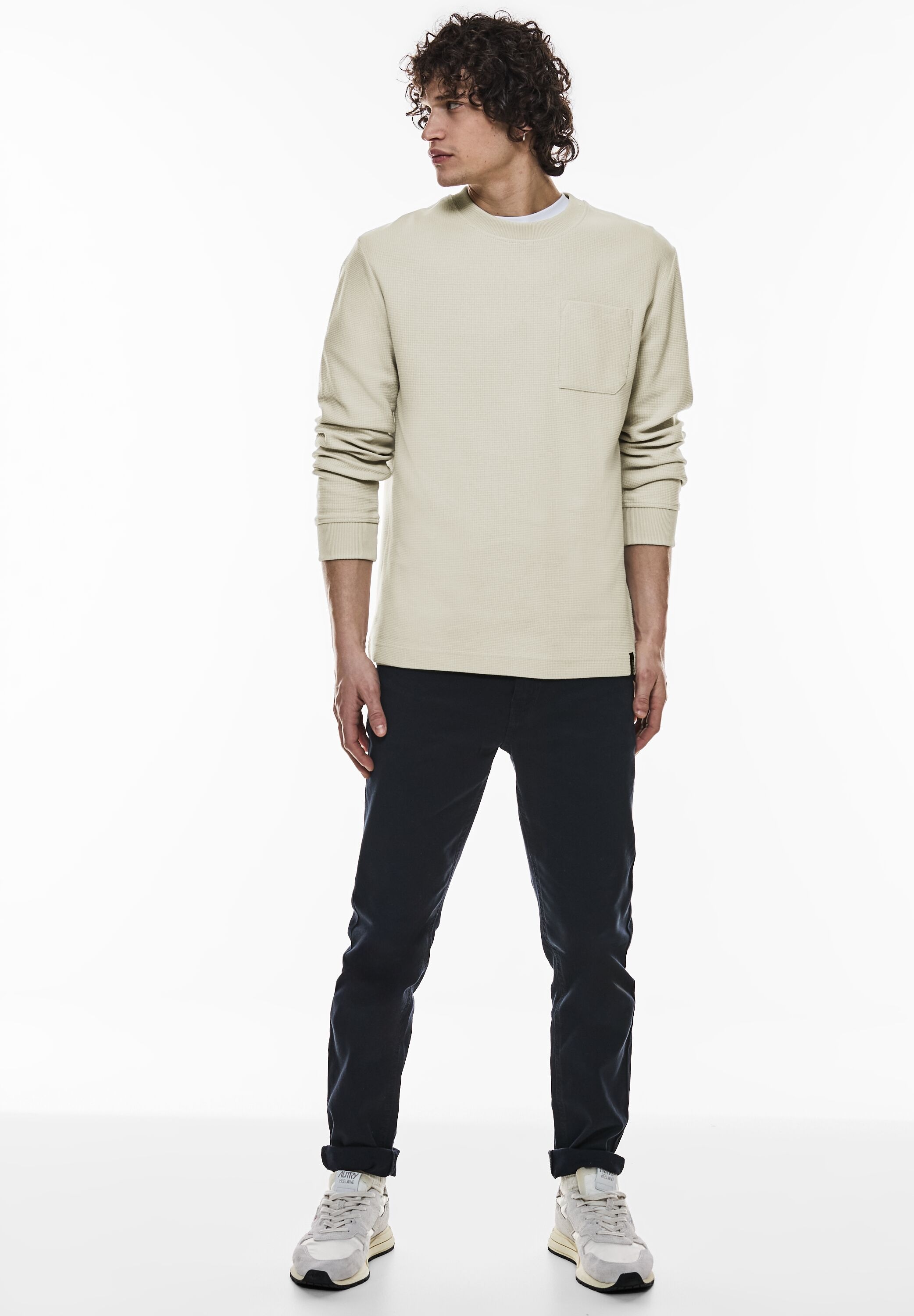 STREET ONE MEN Sweatshirt, mit Brusttasche