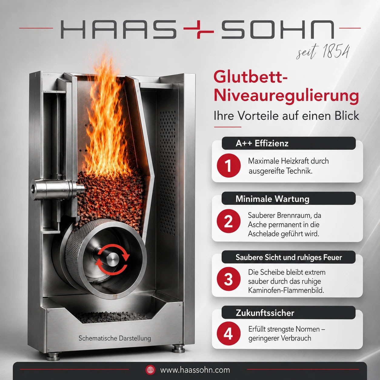 Haas + Sohn Pelletofen »HSP 4.0-F2-02«
