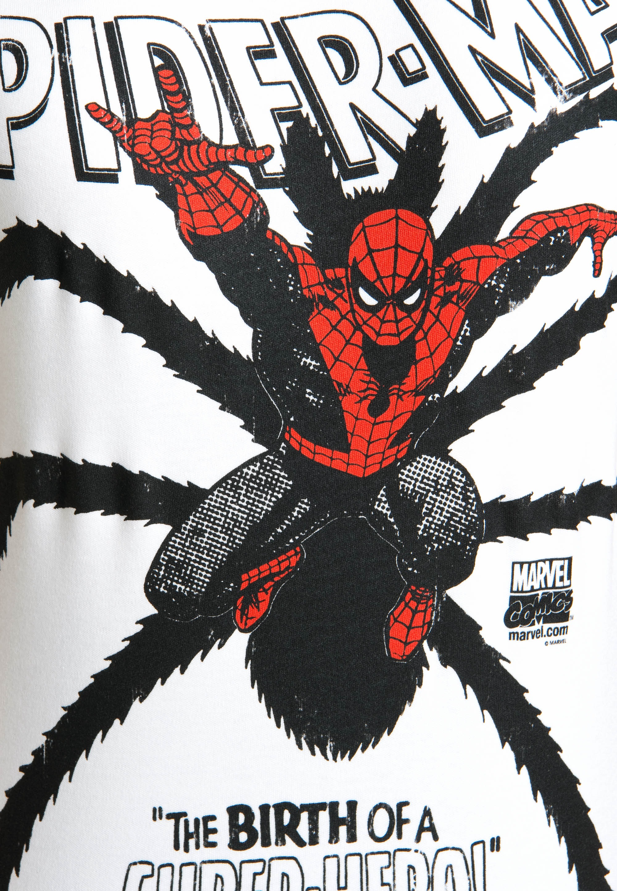 LOGOSHIRT T-Shirt »Spider-Man Birth«, mit lizenzierten Originaldesign