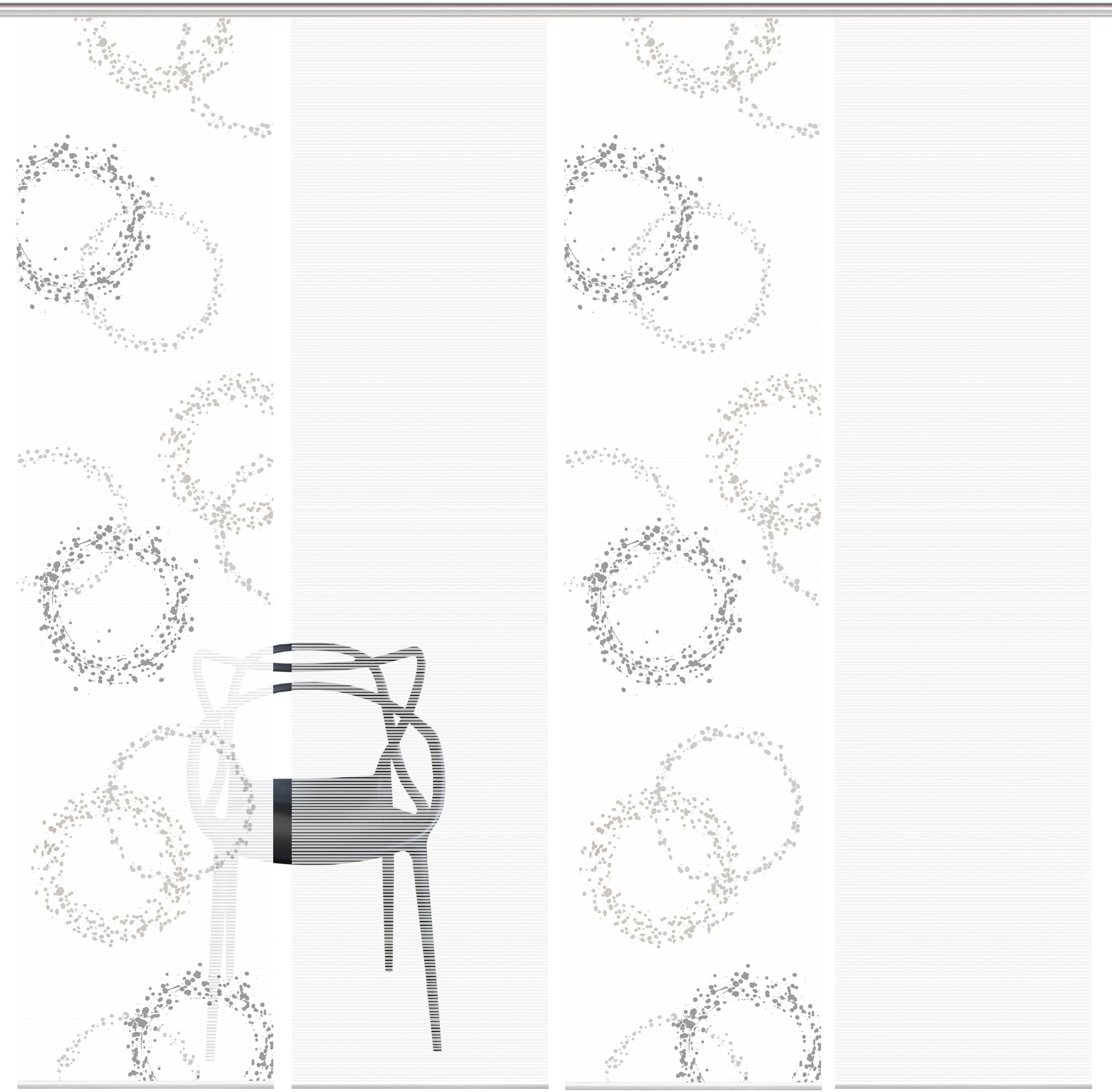 Vision S Schiebegardine "AINUR 4er SET" Paneelwagen 4 Stk. tlg. Schiebevorh günstig online kaufen