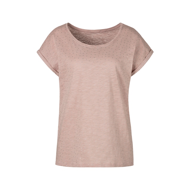 Vivance T-Shirt, mit silbrigen Glitzerpünktchen, Glitzershirt aus Baumwolle  kaufen | BAUR