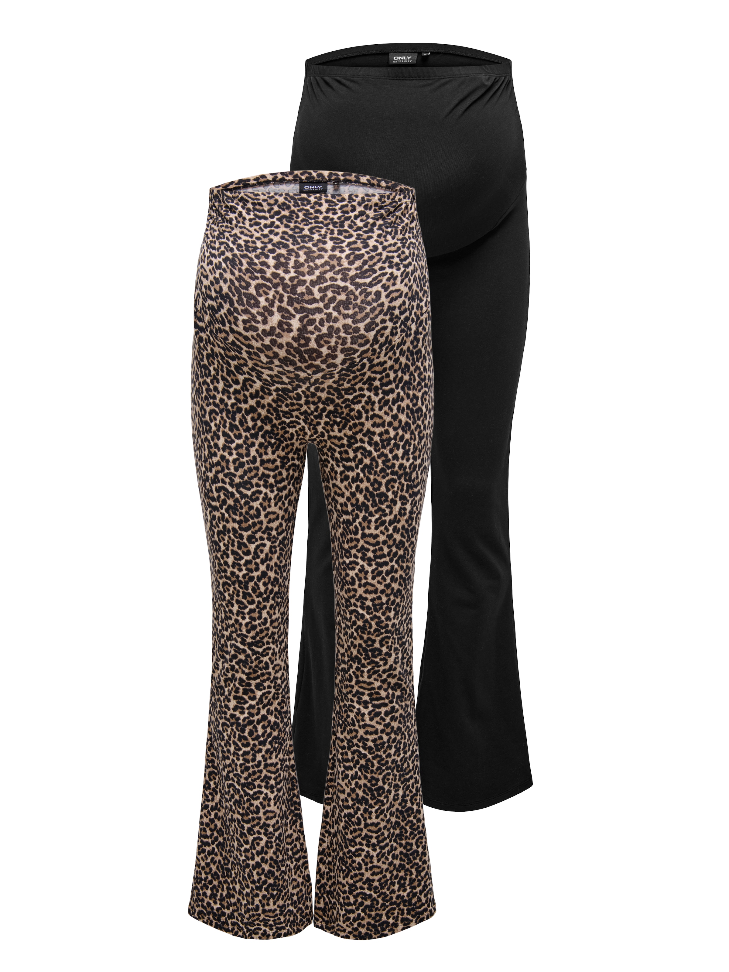 ONLY MATERNITY Umstandsleggings "OLMLOVELY LEO FLARED PANT 2-PACK NOOS", (P günstig online kaufen