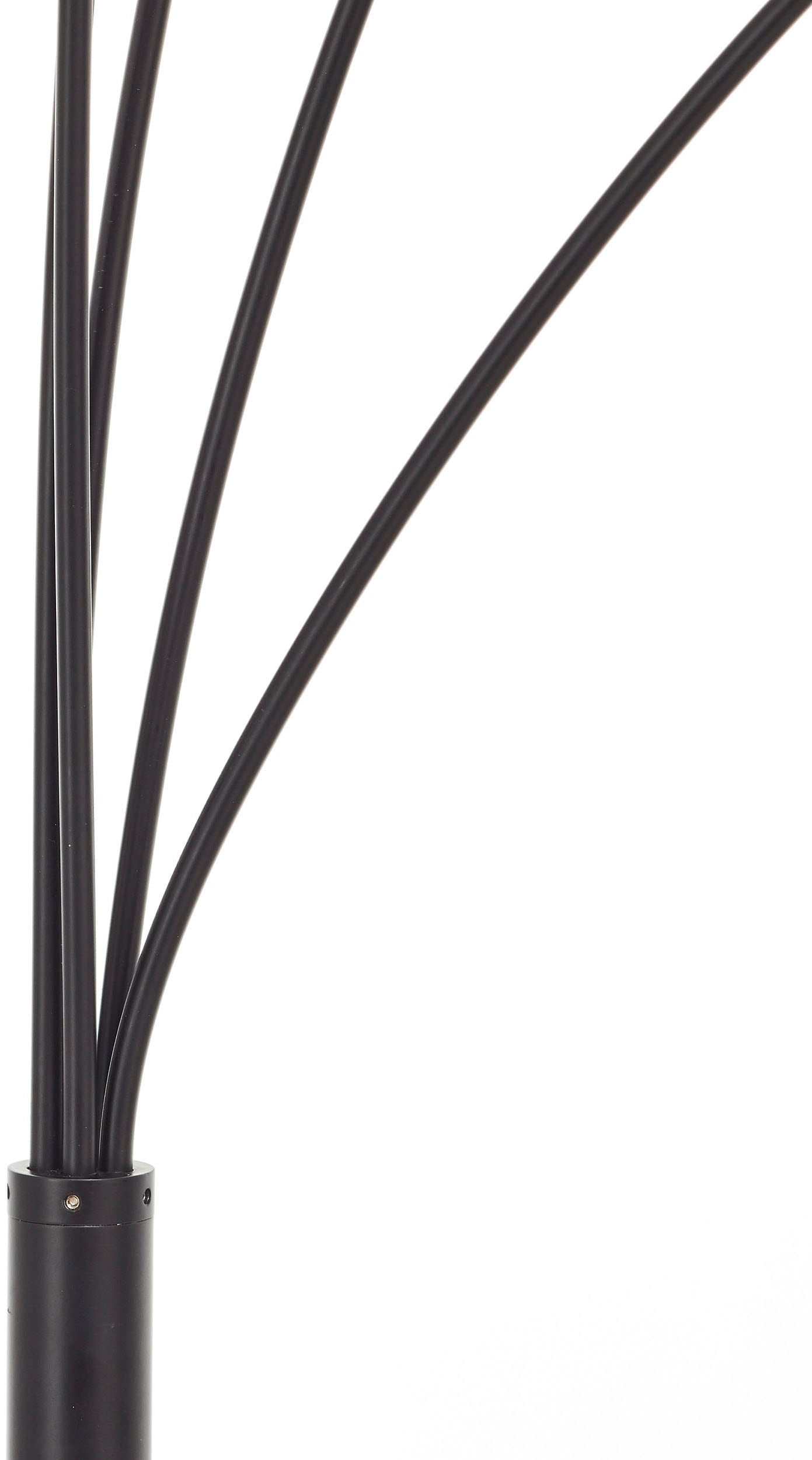 Brilliant Stehlampe »Glasini«, 5 flammig-flammig, 200 x 30 x 73 cm, 5 x E14,  Metall/Rauchglas, matt schwarz | BAUR