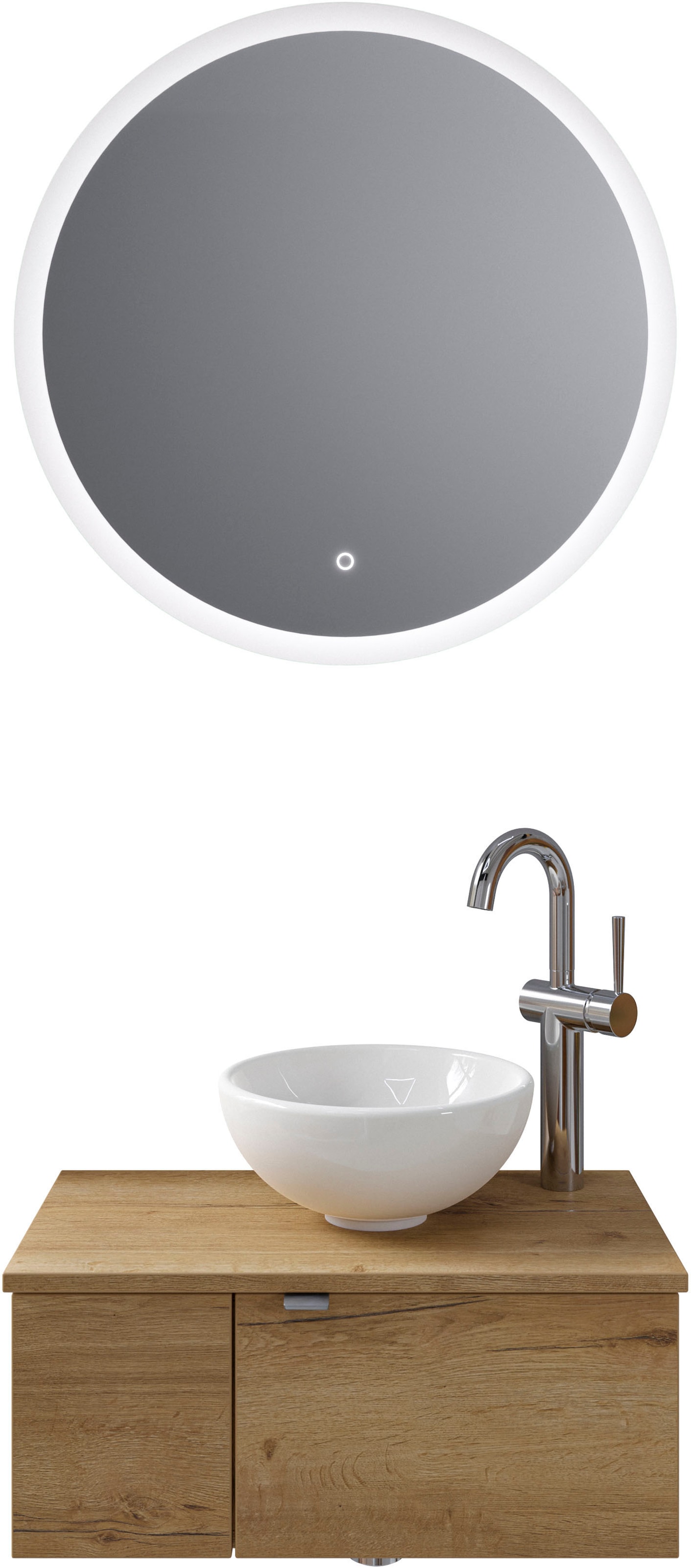 Saphir Badmöbel-Set "Serie 6915" 4 Stk. tlg. Gäste-Bad, 70 cm breit, mit LE günstig online kaufen