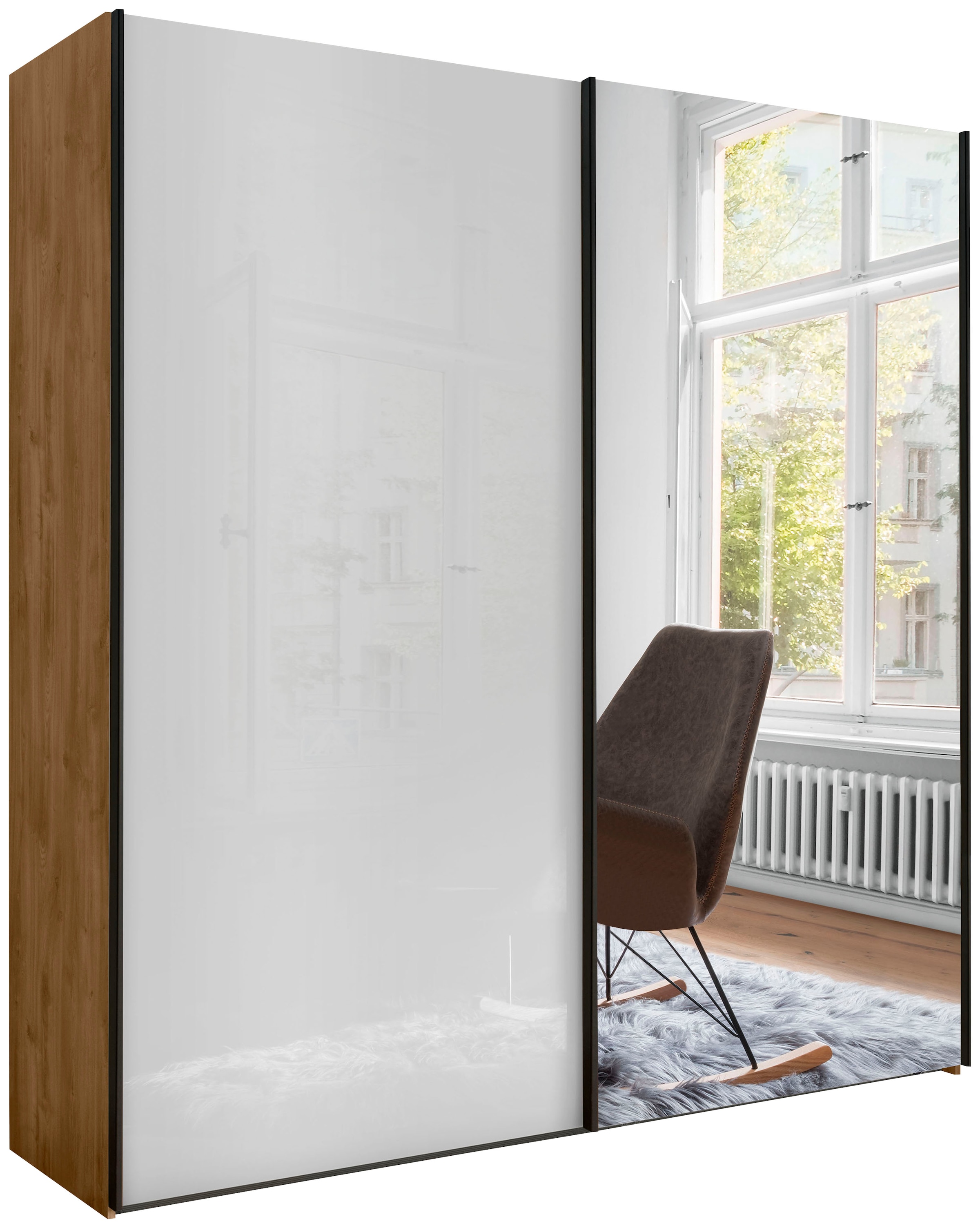 WIEMANN Schwebetürenschrank "Monaco", mit Glasfront sowie hochwertigen Besc günstig online kaufen