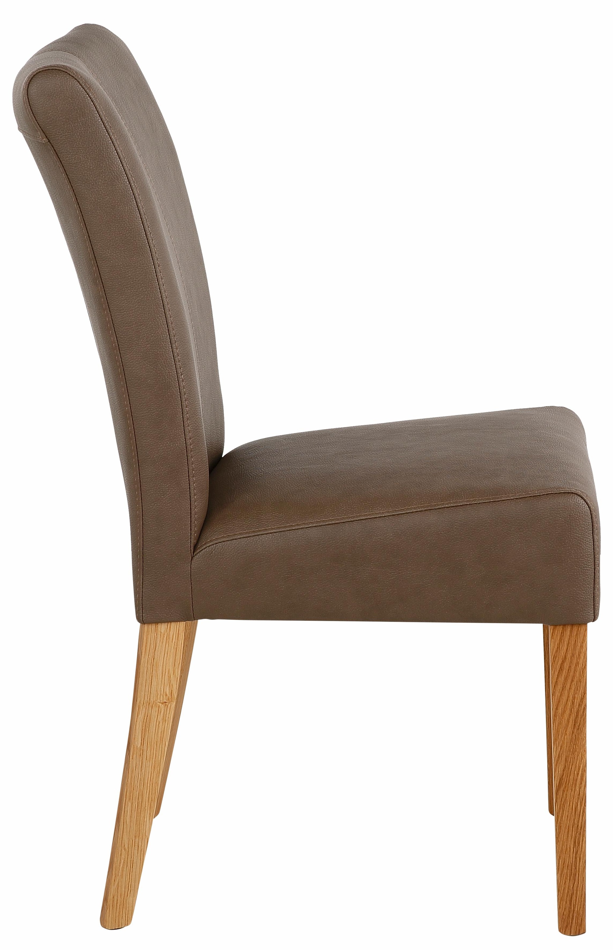 Home affaire Esszimmerstuhl »Queen Polsterstuhl BESTSELLER«, (Set), 2 St., Kunstleder, verschiedene Bezüge, Gestell Massivholz