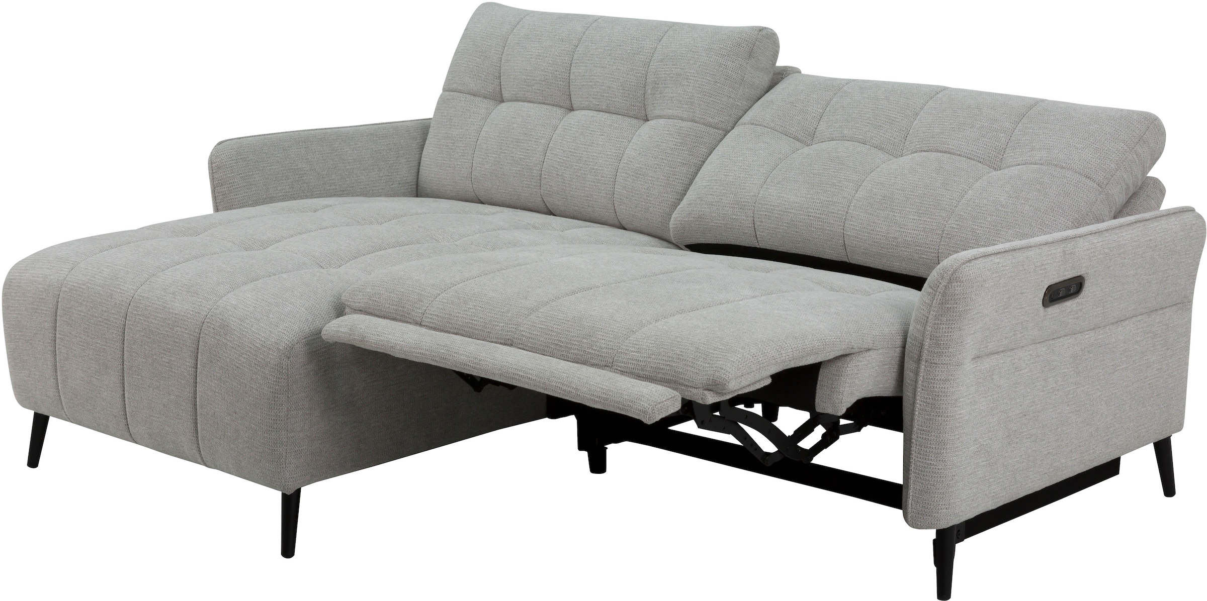 INOSIGN Ecksofa »DENIO 3-Sitzer, L-Form (Breite 209cm), elektr. Relaxfunktion, USB-A/C«, Liegefunktion durch Recliner, Federkernpolsterung