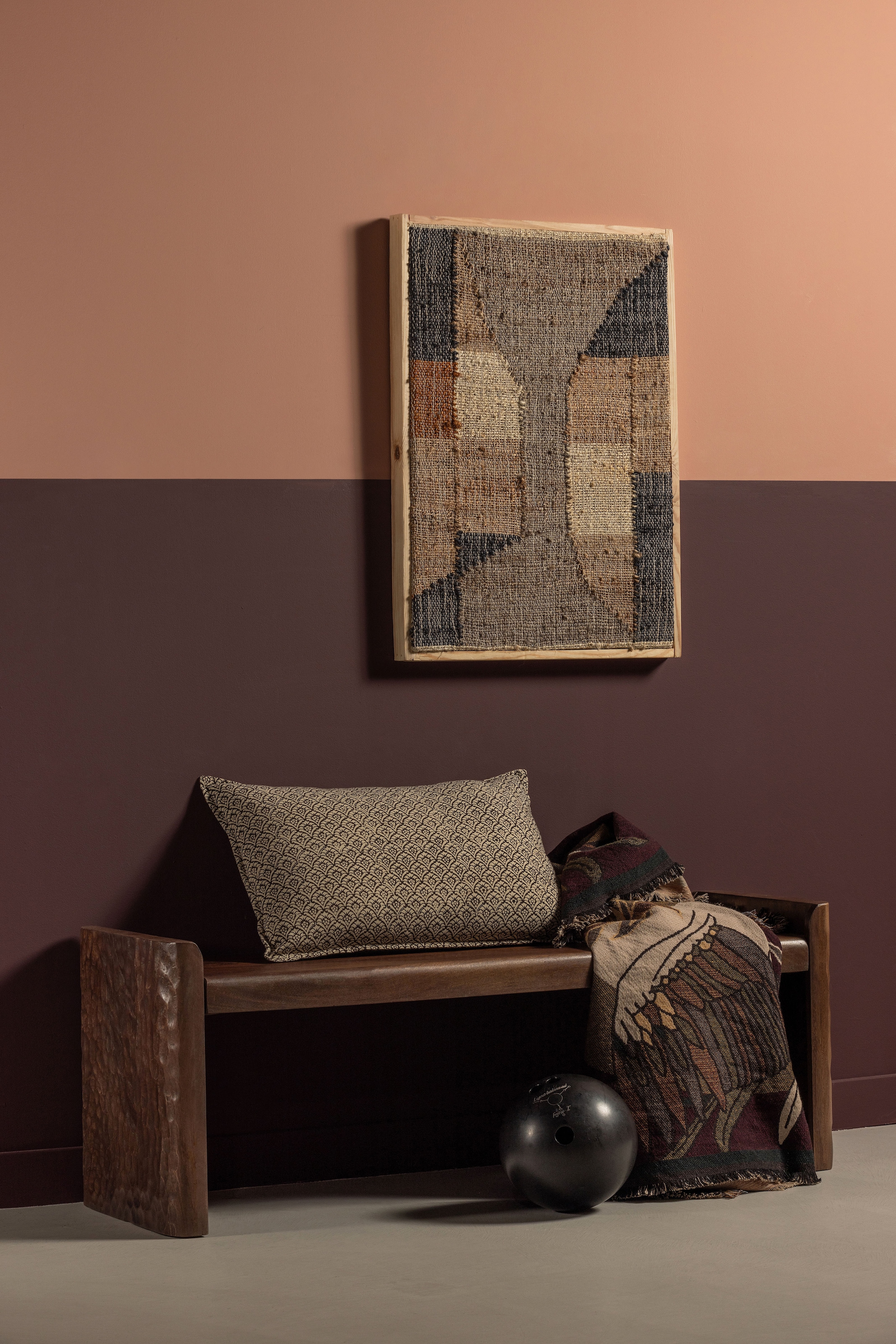WOOOD Bank »Prop mit Massivmangoholz und gefrästen Beinen B 120 x T 45 x H 40 cm« Tragkraft 100 kg, sichtbare Maserung, einfach zu montieren