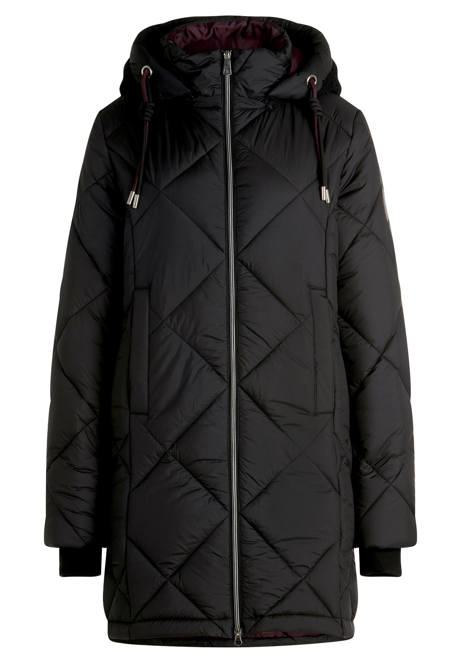 Cartoon Steppjacke »Damen mit Plüsch« mit Kapuze