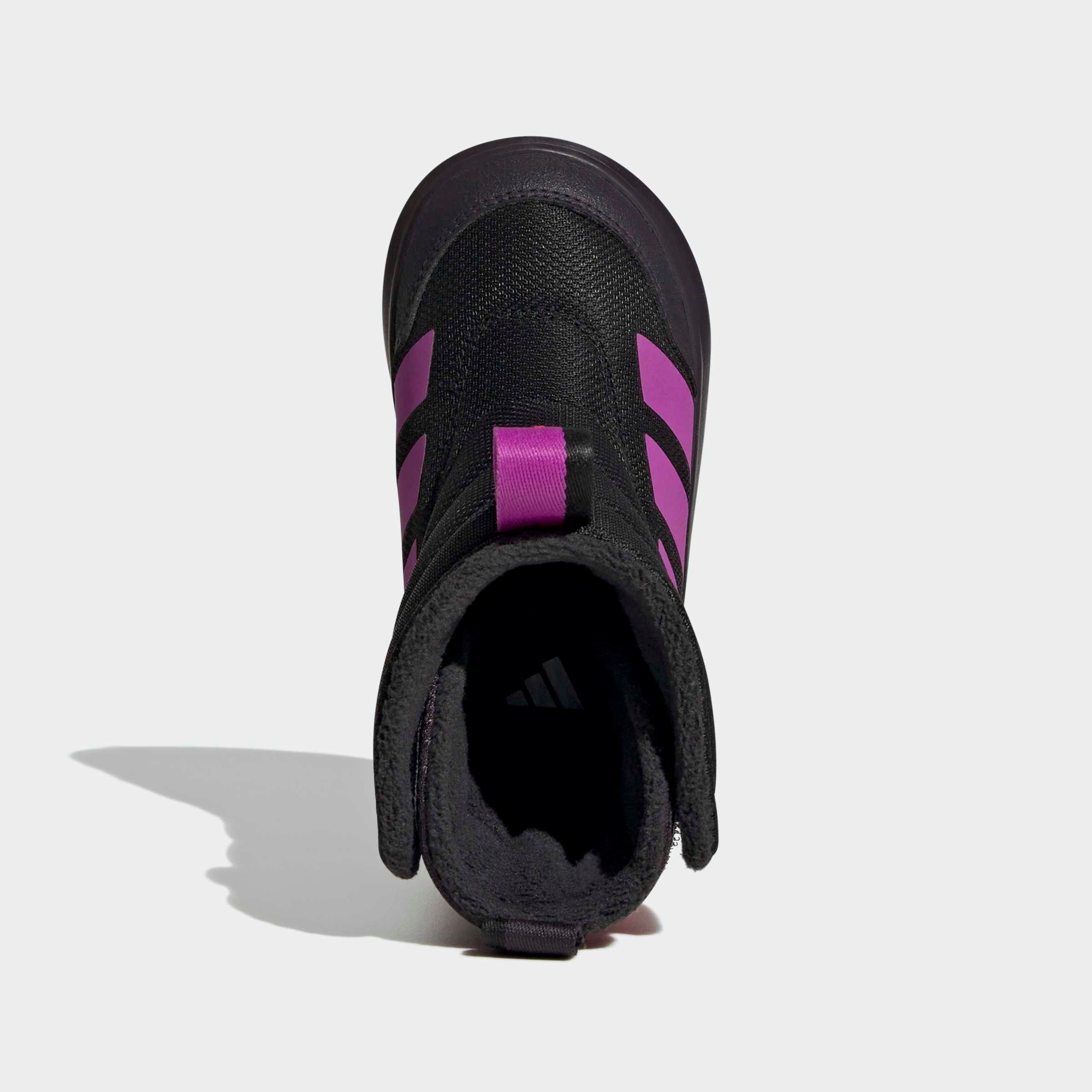 Winterstiefel ADIDAS SPORTSWEAR "WINTERPLAY KIDS", Kinder, Gr. 22, core schwarz, lila burst, impact orange, Textil, Schuhe Winterstiefel, für Kinder 3