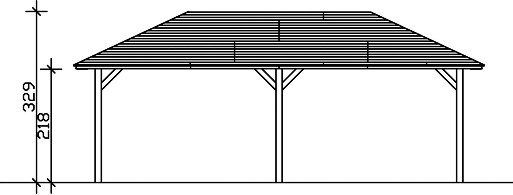 Skanholz Holzpavillon »Orleans 2«, Leimholz, 359 x 706 cm