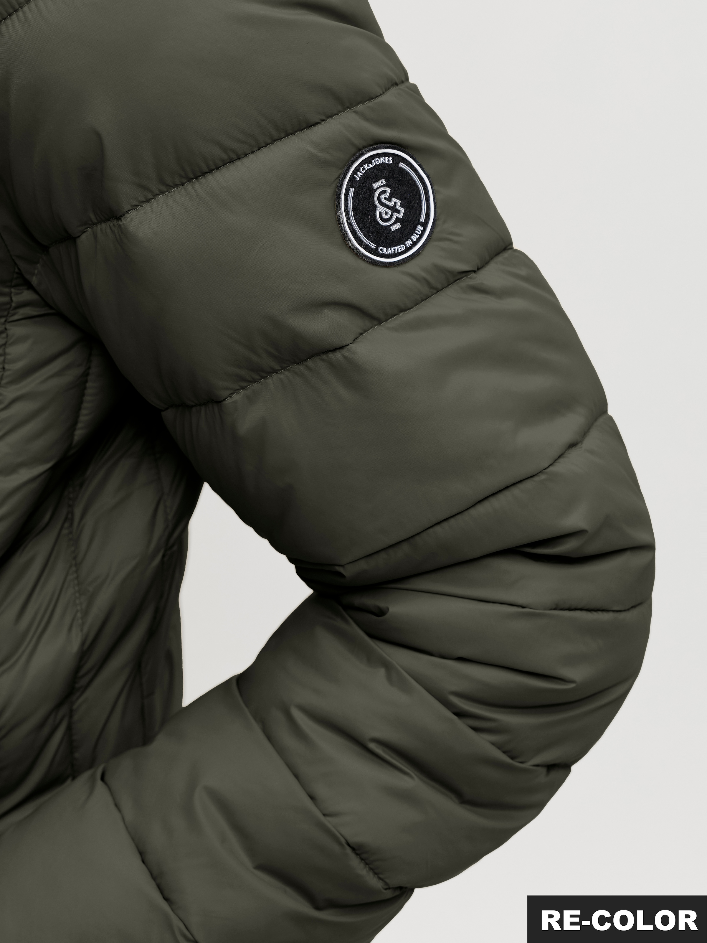 Jack & Jones Steppjacke »JJEKINGSLEY LIGHT PUFFER COLLAR NOOS« Kunstfaser, mit Stehkragen