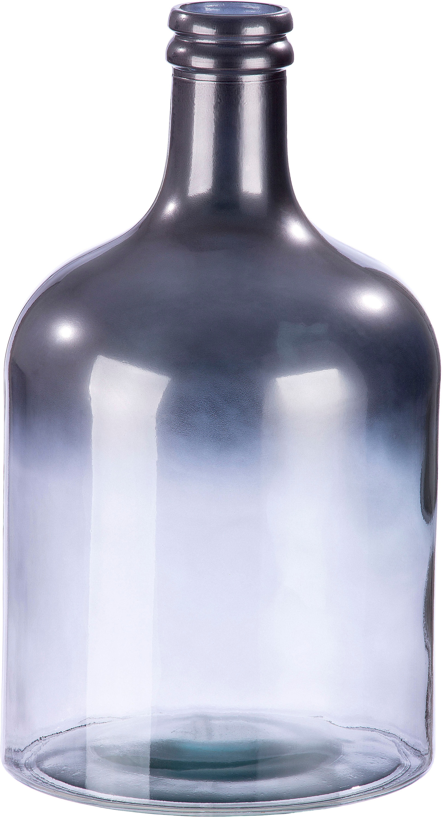 GILDE Bodenvase "Flaschenvase Douro, Höhe ca. 43 cm" dekorative Vase aus recyceltem Glas, Blumenvase