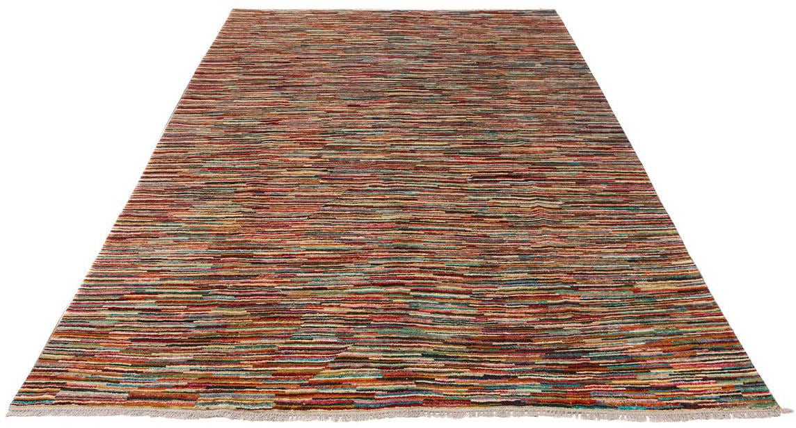 morgenland Wollteppich »Streifen Multicolore 288 x 200 cm«, rechteckig, Handgeknüpft