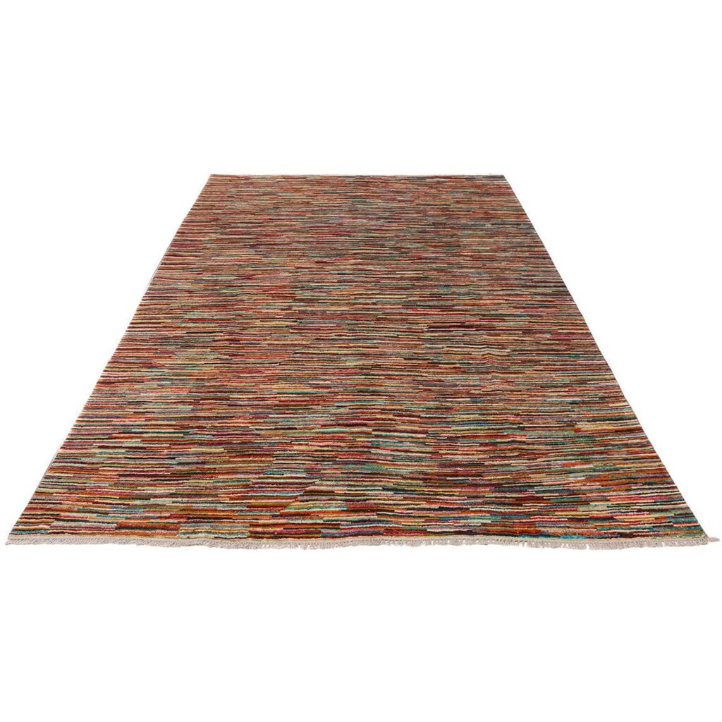 morgenland Wollteppich »Streifen Multicolore 288 x 200 cm«, rechteckig, Handgeknüpft