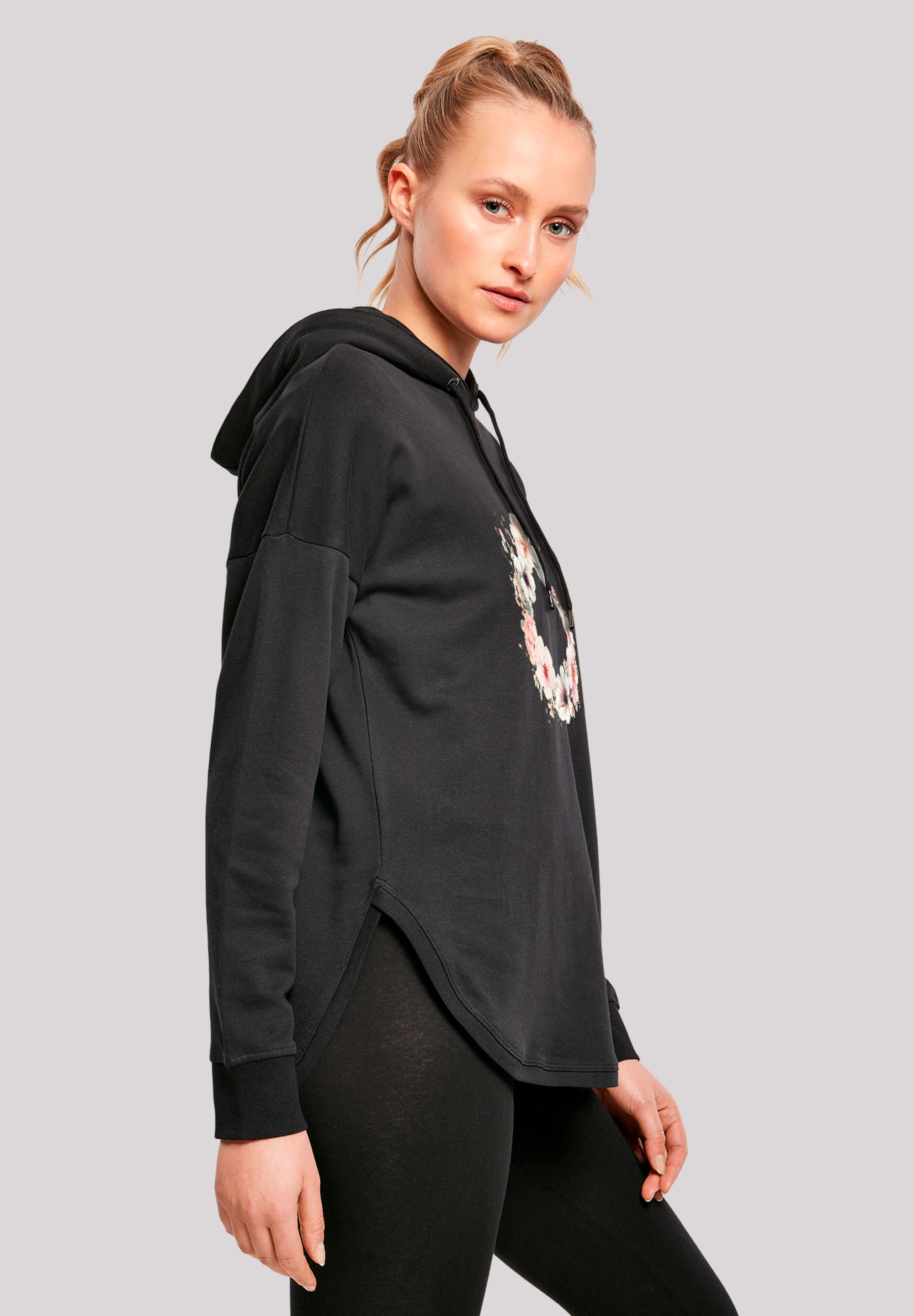 F4NT4STIC Kapuzenpullover »Rosa Blumenkranz«, Premium Qualität