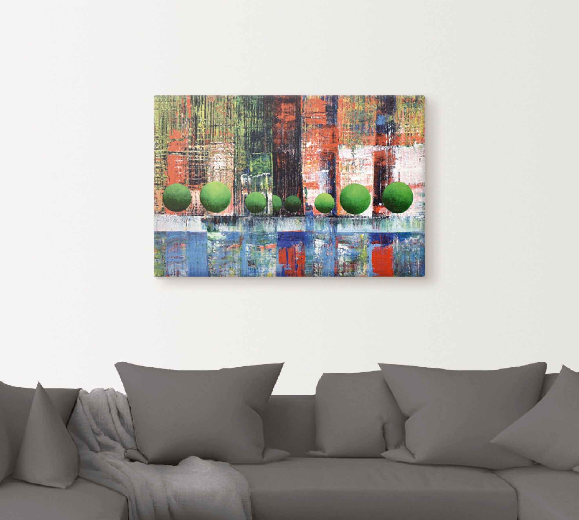 Artland Wandbild »Skyline Vancouver Downtown abstrakt«, Kanada, (1 St.), als Leinwandbild, Wandaufkleber in verschied. Größen