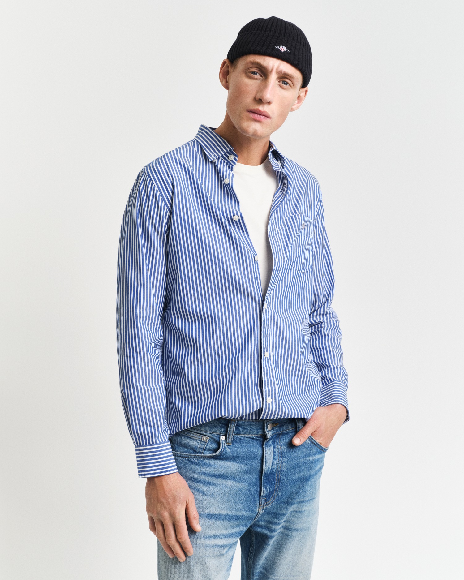 Gant Blusenshirt REG POPLIN STRIPE SHIRT, LIGHT PINK günstig online kaufen