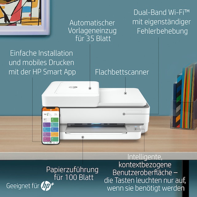 HP Multifunktionsdrucker »ENVY 6420e AiO Printer A4 color 7ppm«, HP+ Instant  Ink kompatibel | BAUR