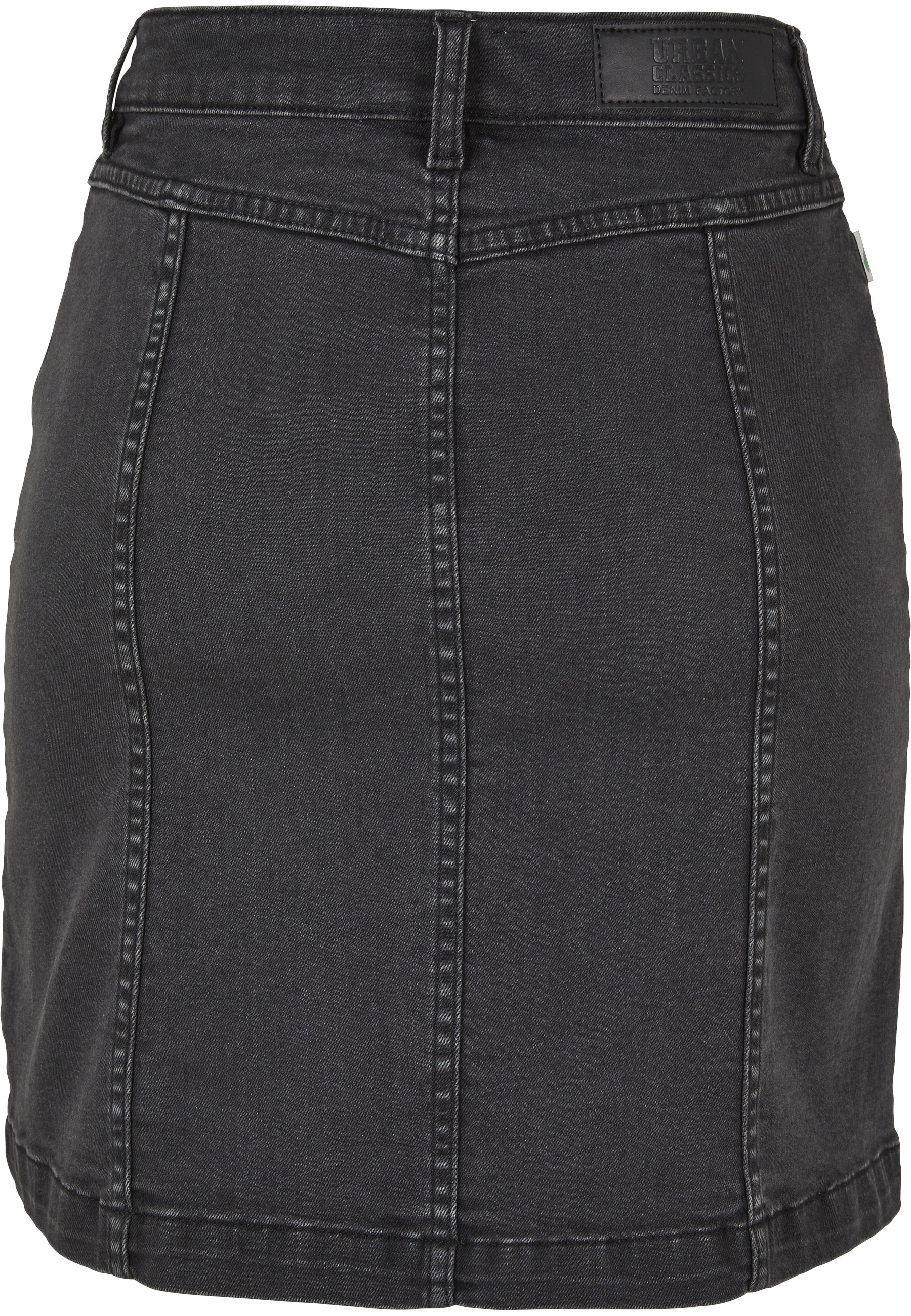URBAN CLASSICS Sommerrock »Urban Classics Damen Ladies Organic Stretch Button Denim Skirt« 1 Stk.