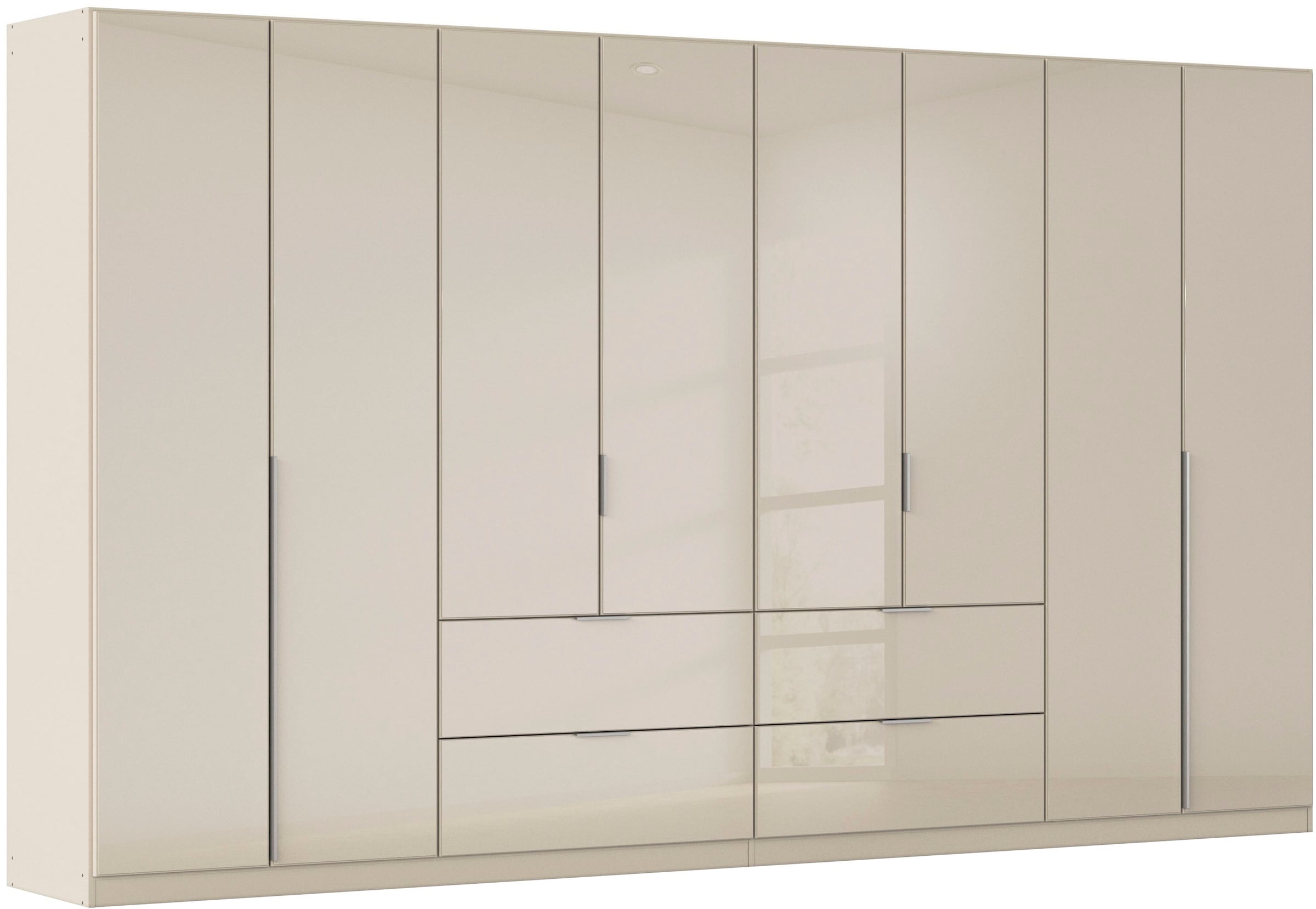 Drehtürenschrank OTTO HOME, B:360cm H:229cm T:54cmbeige, glas beige (champagner), Holzwerkstoff, Schränke, "Kleiderschrank Kleiderschränke Schrank