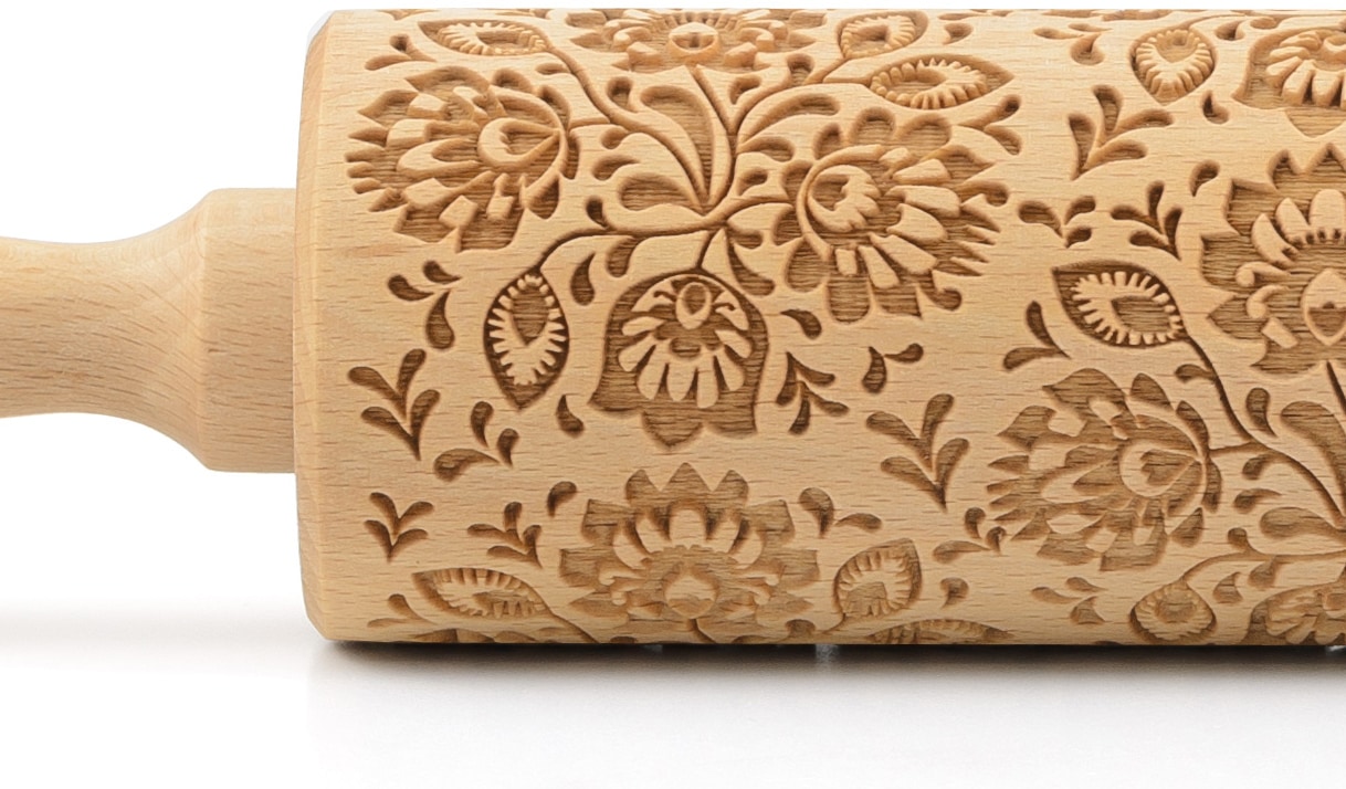 folkroll Teigroller »3D-Motiv-Teigrolle«, Floral