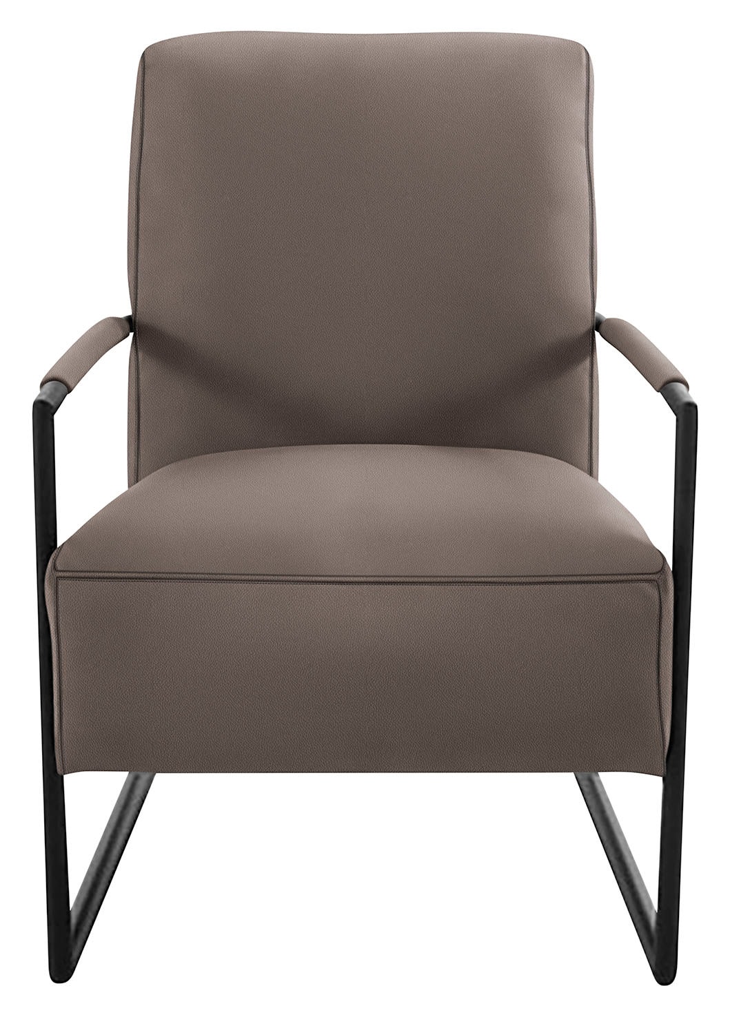 K+W Komfort & Wohnen 1100000002199 mit bezogenen Armlehnen, Gestell in Metall schwarz Struktur