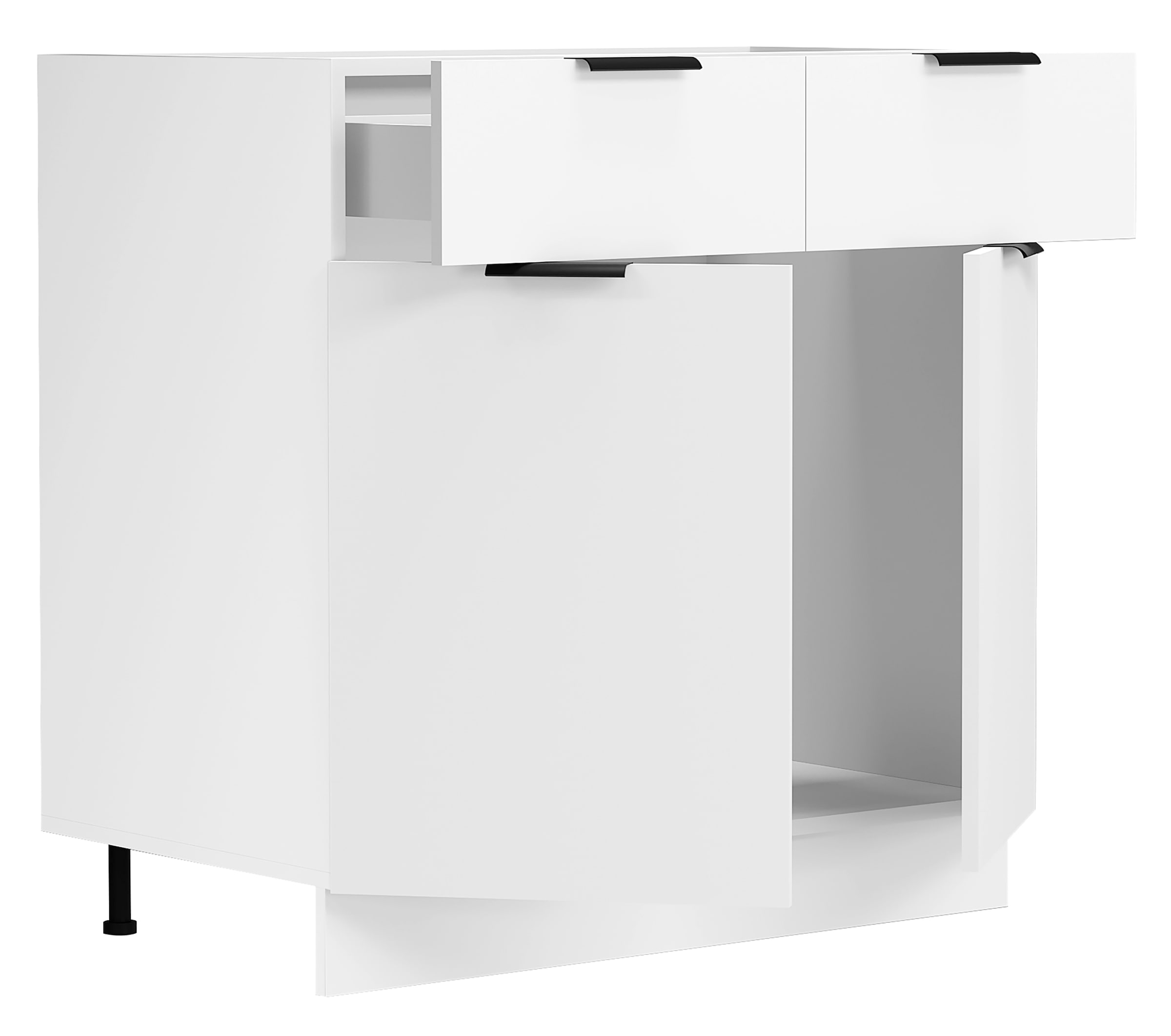 VCM Unterschrank »VCM Küchenschrank | Maße ca. H. 82 x B. 80 x. T. 46 cm | Unterschrank mit zwei Drehtüren und zwei Schubladen | Küchenmöbel ¿ Fasola« 1 Stk. tlg.