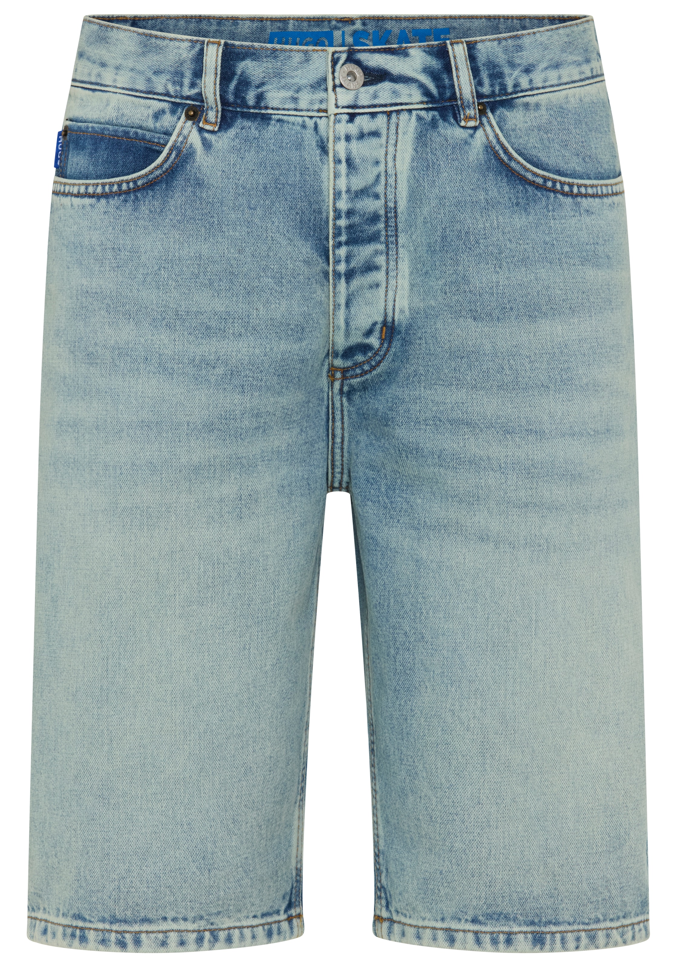 HUGO Skaterbermudas 5-Pocket-Form, Straight Fit, reine Baumwolle