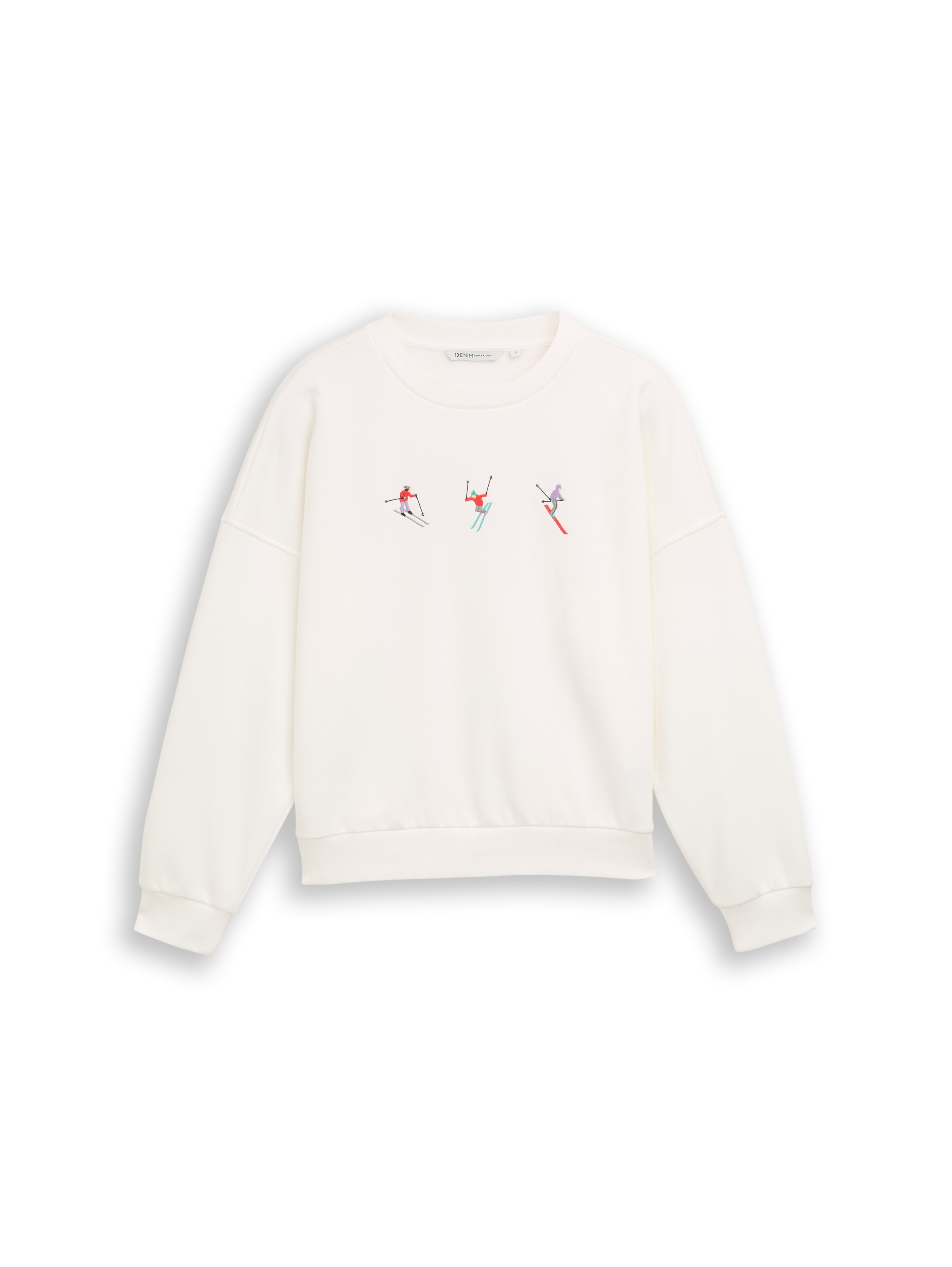 TOM TAILOR Denim Sweatshirt , Rundhals, bequeme Passform, bedruckt
