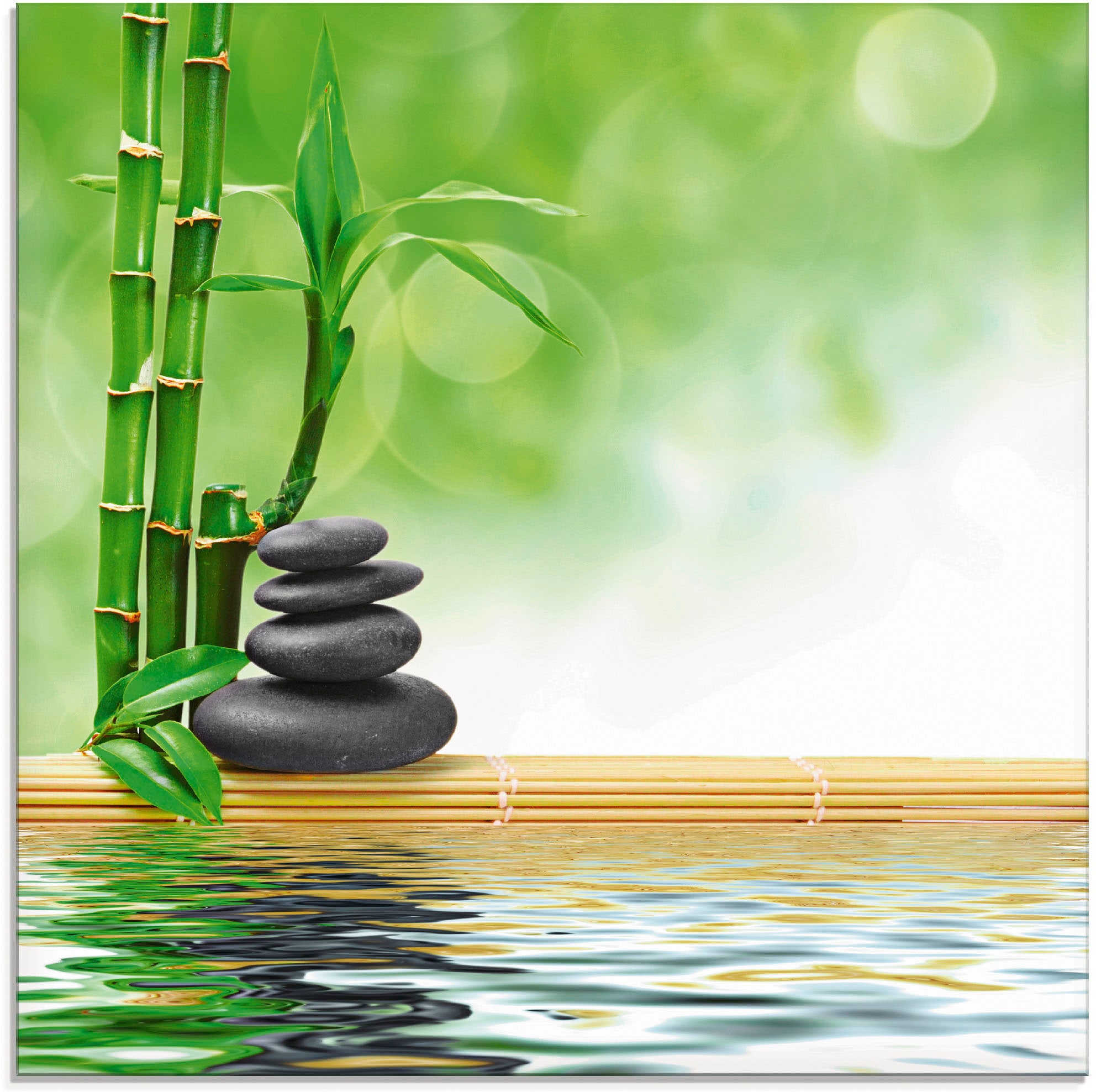 Artland Glasbild "Spa Konzept Zen Basaltsteine" Zen 1 Stk. tlg. in verschiedenen Größen