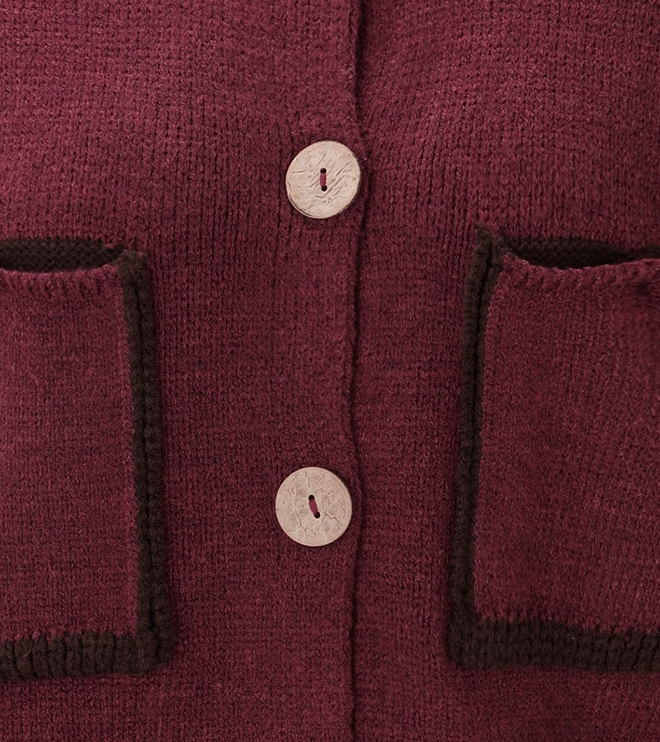 Aniston CASUAL Strickjacke mit dekorativen Knöpfen in Holzoptik zu schließen - NEUE KOLLEKTION