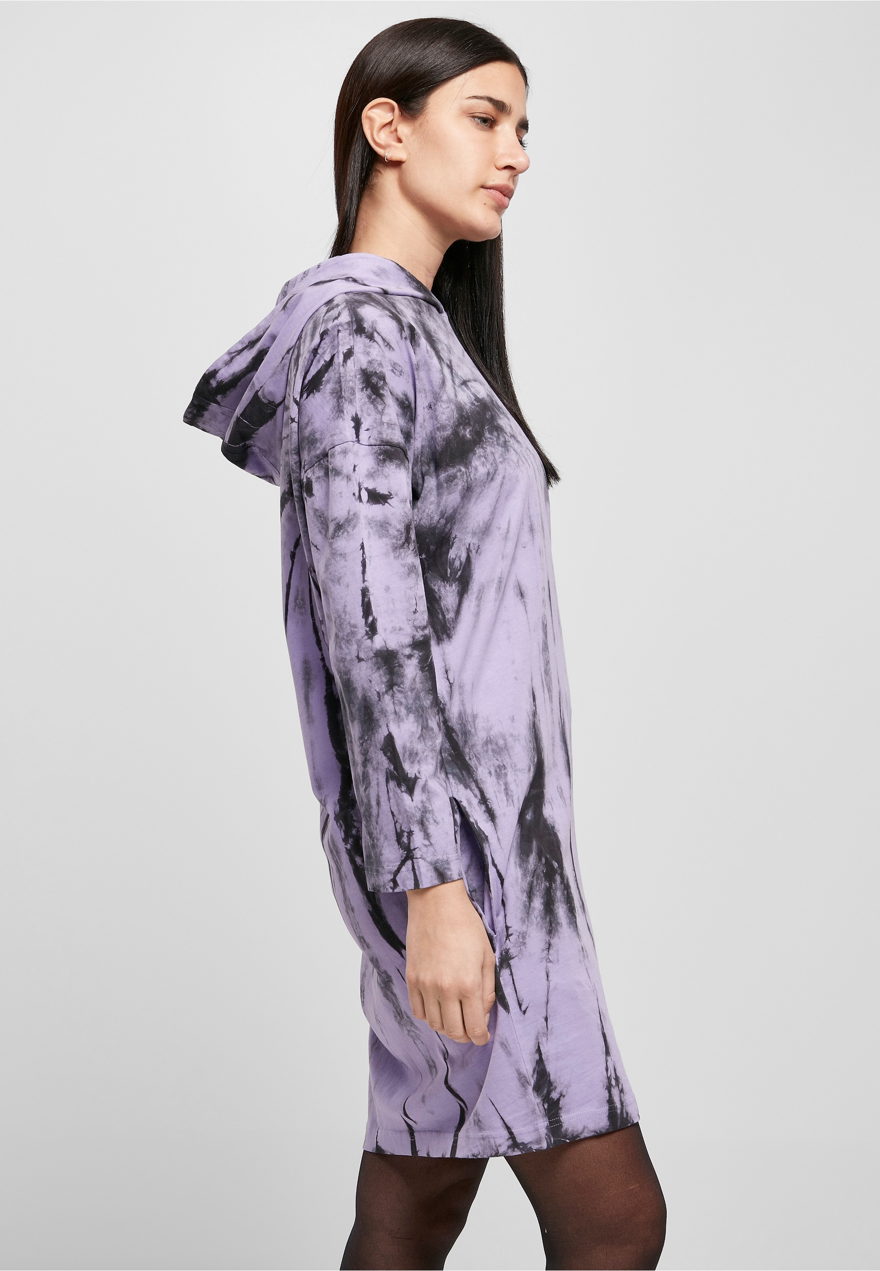URBAN CLASSICS Shirtkleid »Urban Classics Damen Ladies Oversized Tie Dye Hoody Dress« 1 tlg.