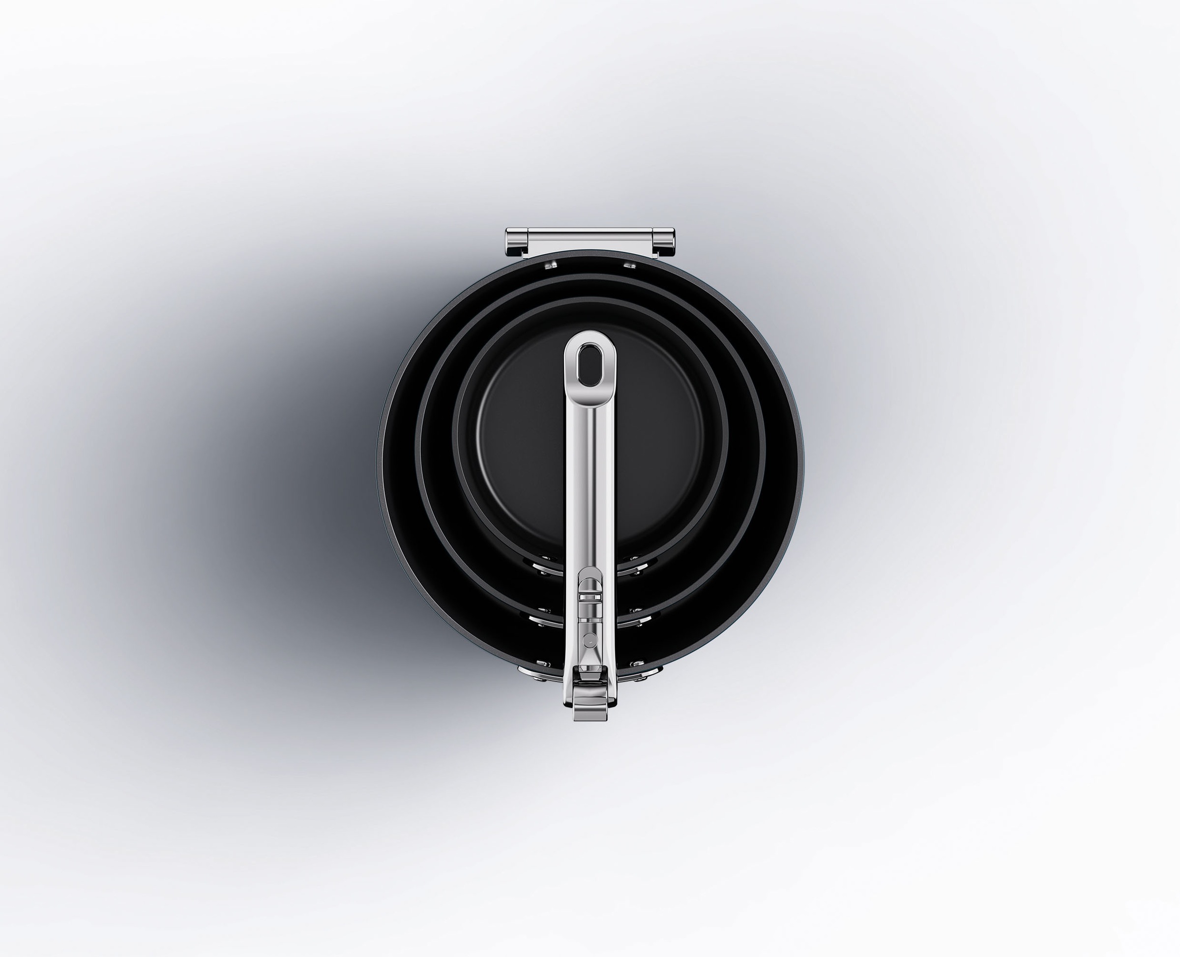 Joseph Joseph Topf-Set »Space Stack 3-tlg. Antihaft-Kochgeschirrset mit Deckelhalter« Set, 3 tlg. Aluminium