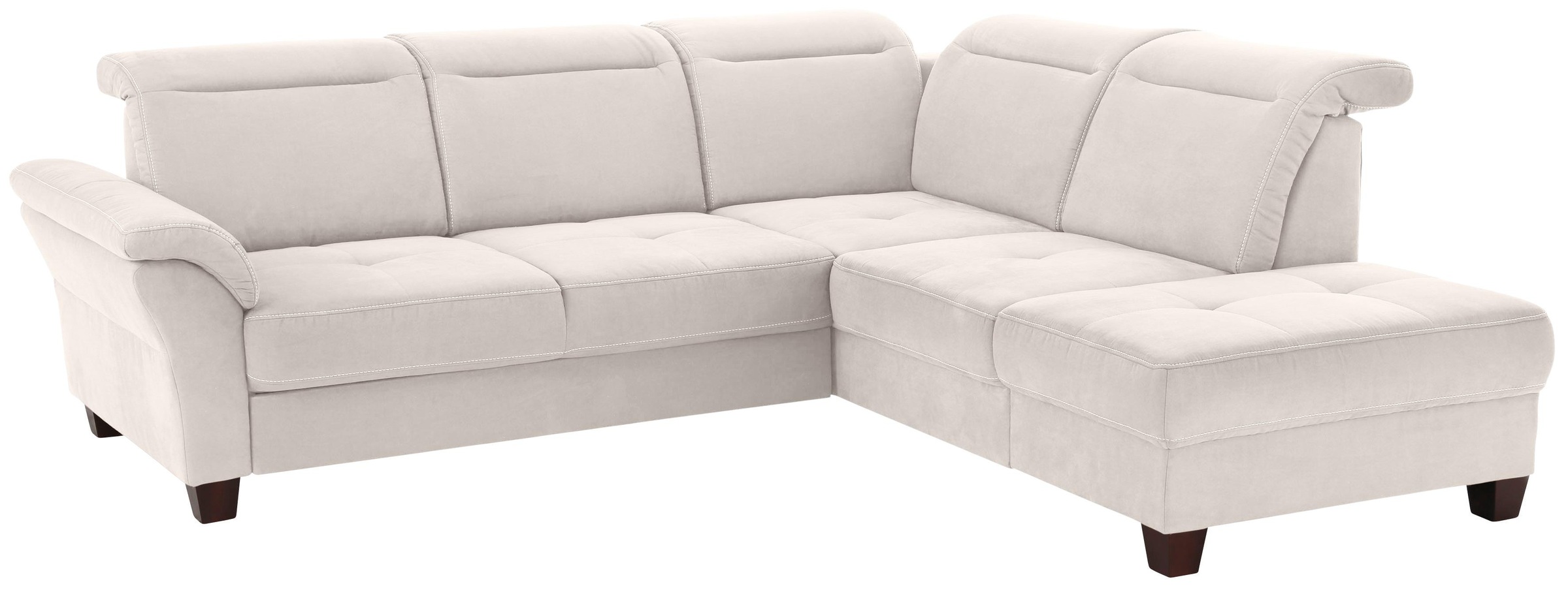 OTTO home Ecksofa "Solvei L-Form" wahlweise auch mit Kopfteilverstellung und Schlaffunktion, Federkern
