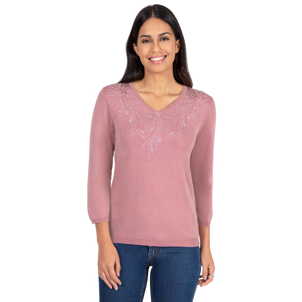 Damenmode Pullover Lady 3/4 Arm-Pullover »Pullover« hortensie Damenmode Pullover Lady 3/4 Arm-Pullover »Pullover« hortensie