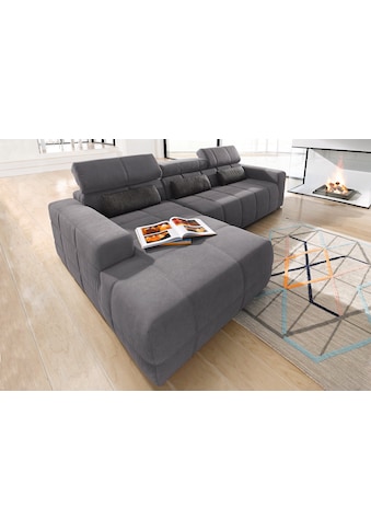 Ecksofa »Brandon große Ausführung B/T/H: 289/177/80 cm, auch in Leder und Cord«