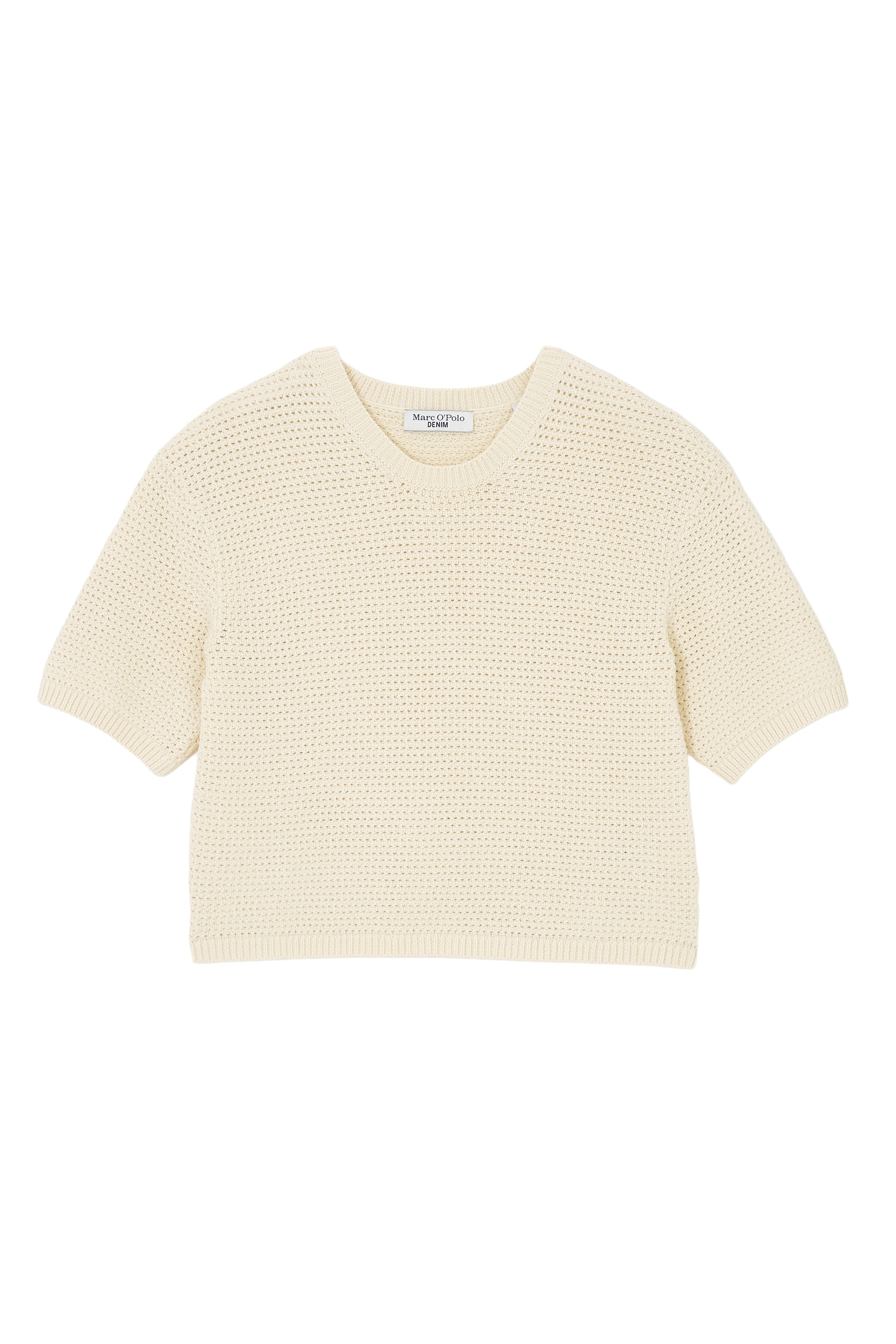 Marc OPolo DENIM Strickpullover, In Häkel-Optik gestrickt, cropped günstig online kaufen