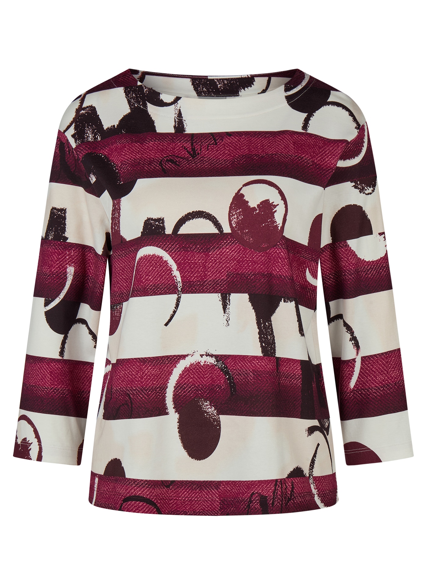 Rabe 3/4-Arm-Shirt mit grafischem Muster